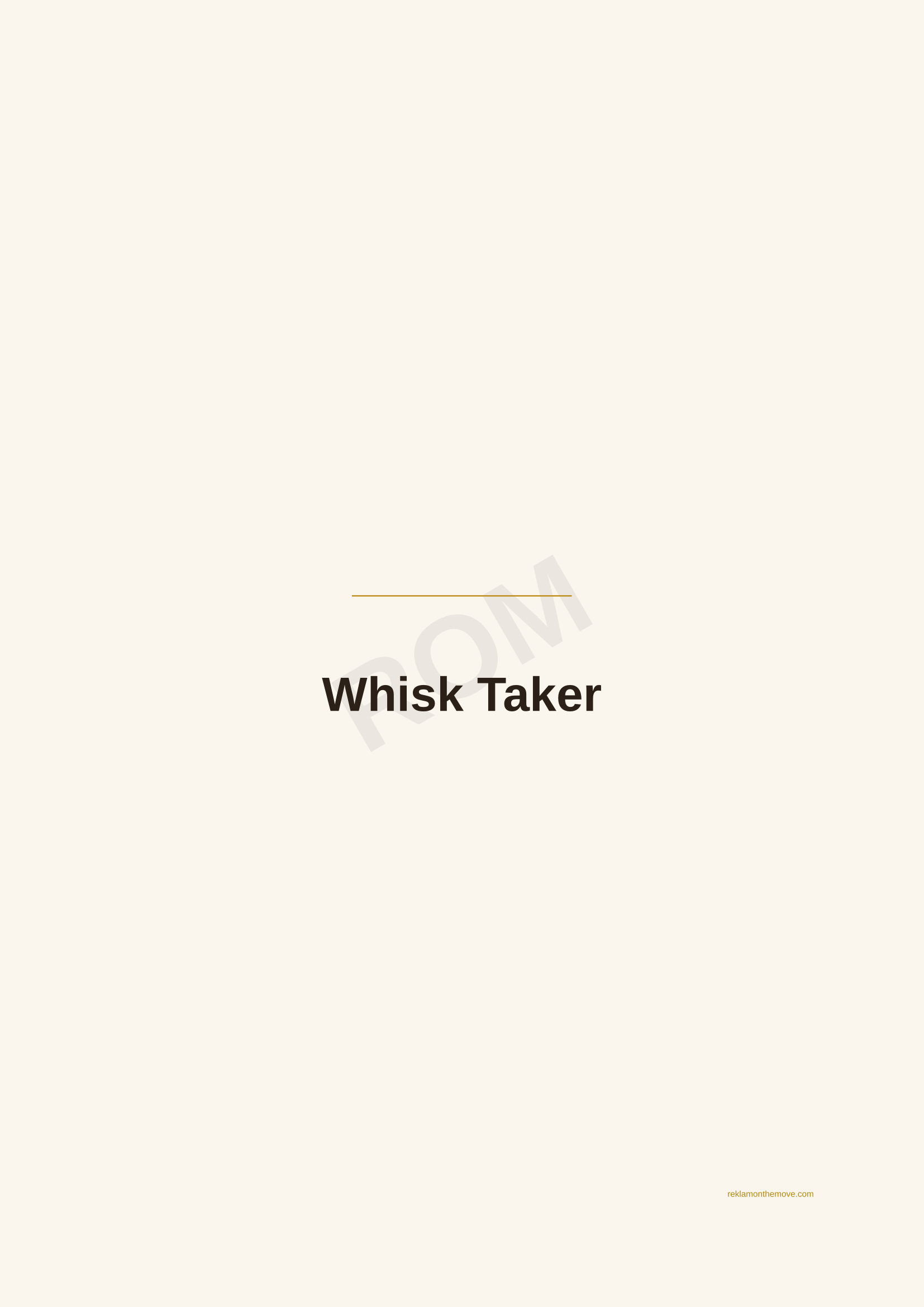 Whisk Taker · Espresso — ROM dijital ürün önizlemesi (filigranlı)