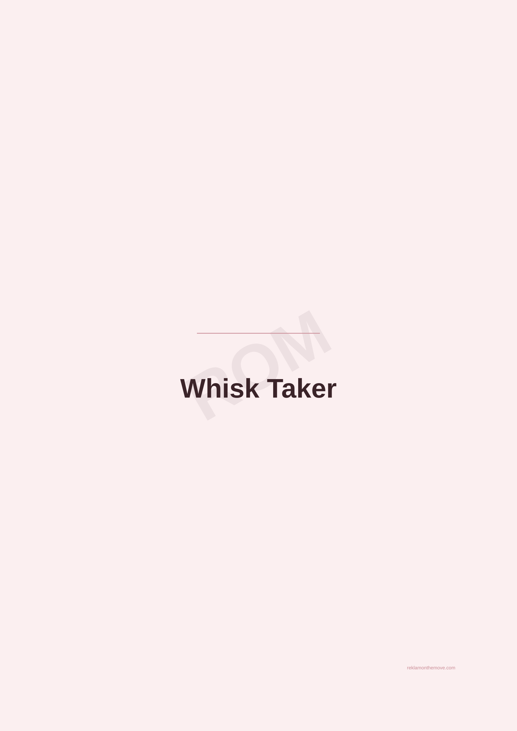 Whisk Taker · Gül — ROM dijital ürün önizlemesi (filigranlı)