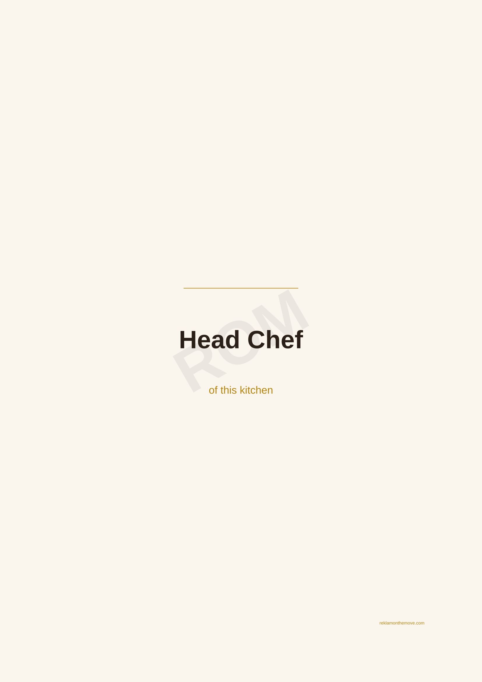 Head Chef · Espresso — ROM dijital ürün önizlemesi (filigranlı)