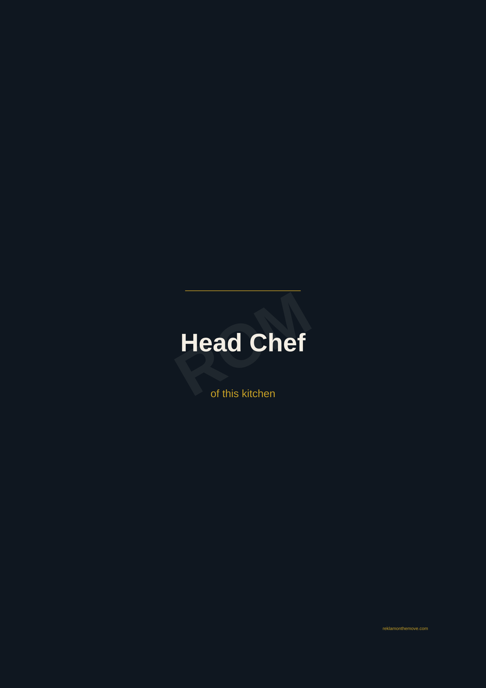 Head Chef · Gece — ROM dijital ürün önizlemesi (filigranlı)