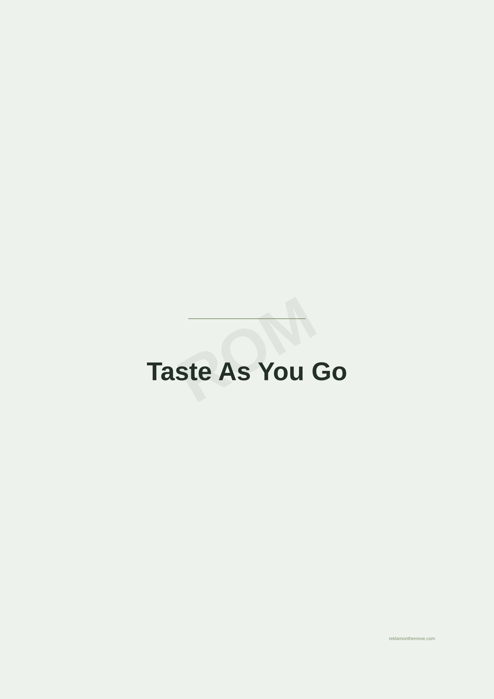 Taste As You Go · Adaçayı — ROM dijital ürün önizlemesi (filigranlı)