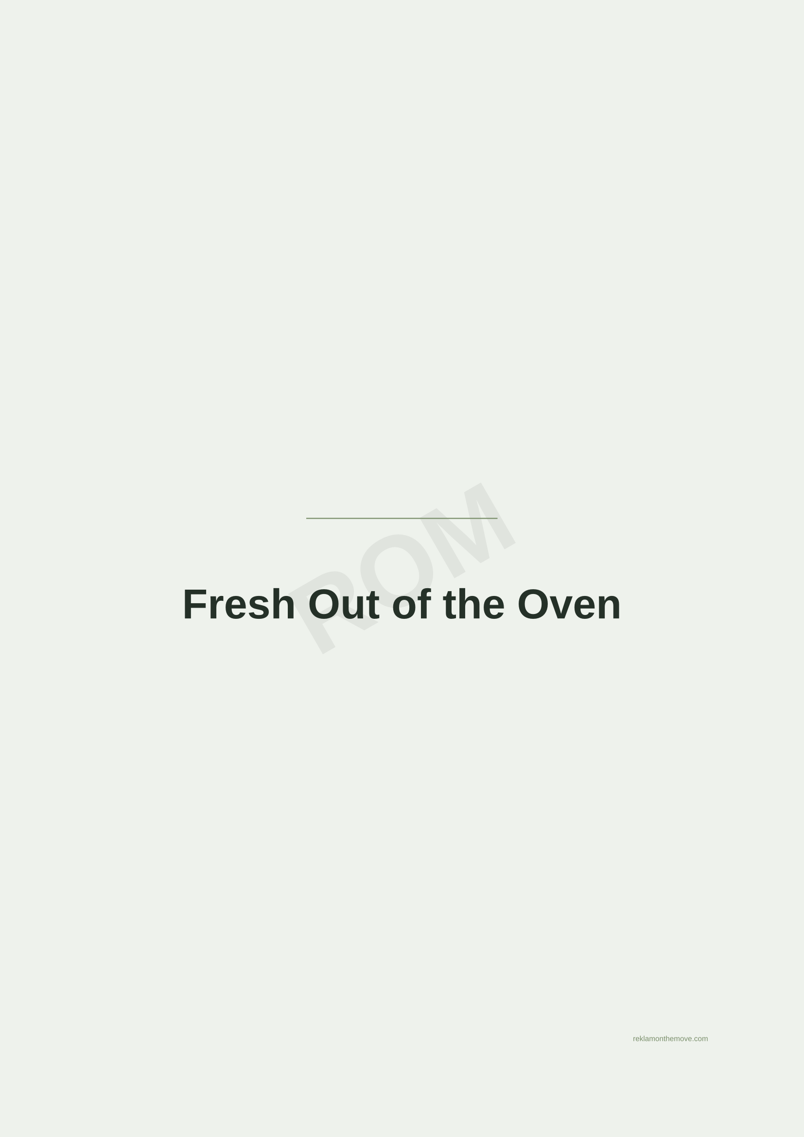 Fresh Out of the Oven · Adaçayı — ROM dijital ürün önizlemesi (filigranlı)