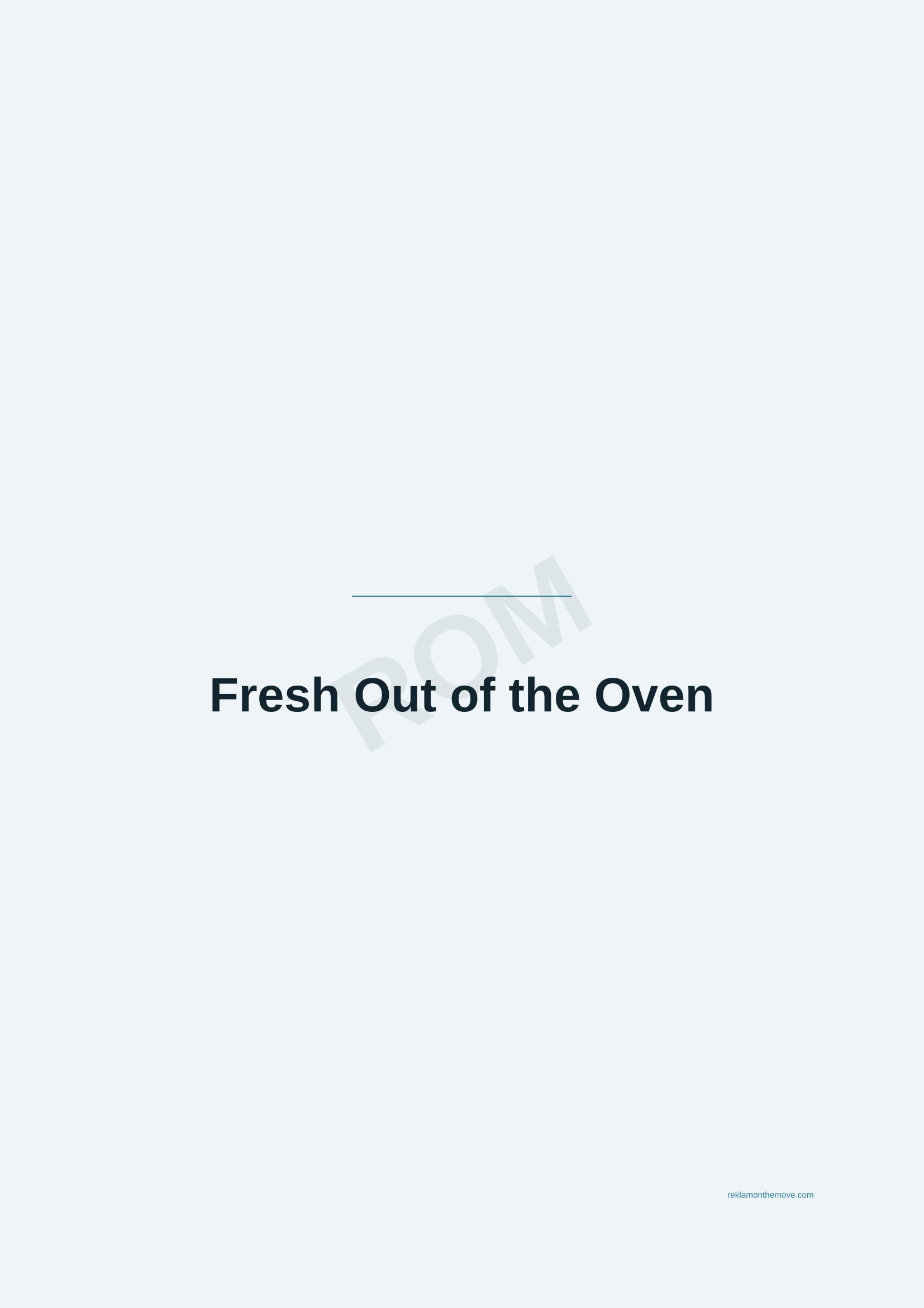 Fresh Out of the Oven · Okyanus — ROM dijital ürün önizlemesi (filigranlı)