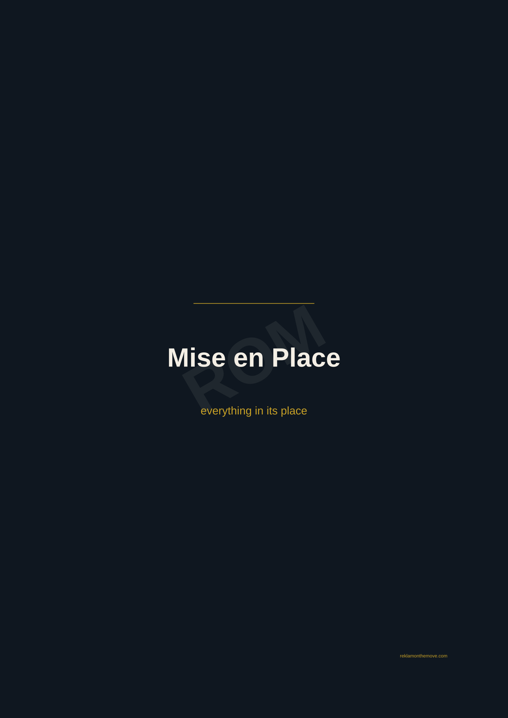 Mise en Place · Gece — ROM dijital ürün önizlemesi (filigranlı)