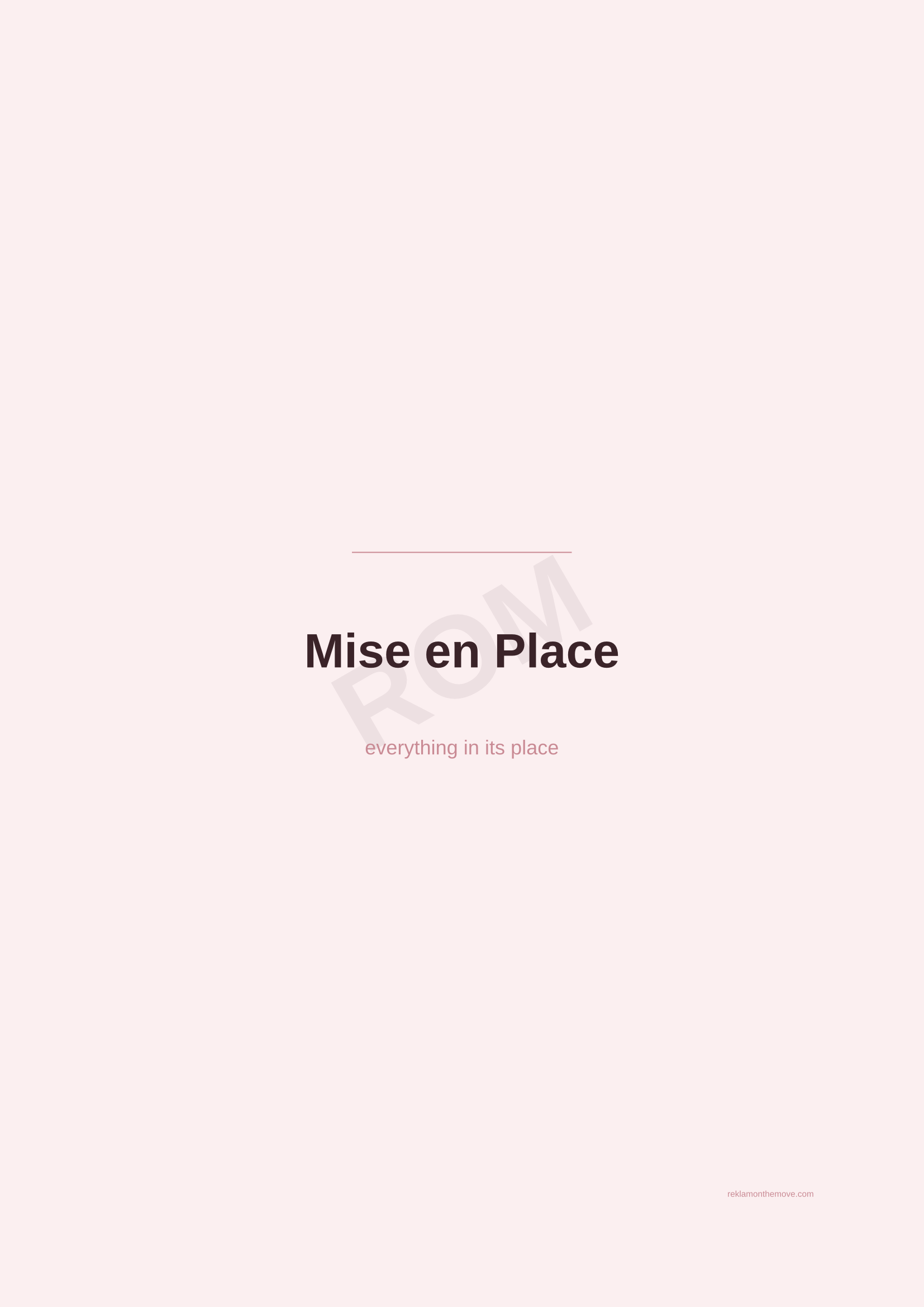 Mise en Place · Gül — ROM dijital ürün önizlemesi (filigranlı)