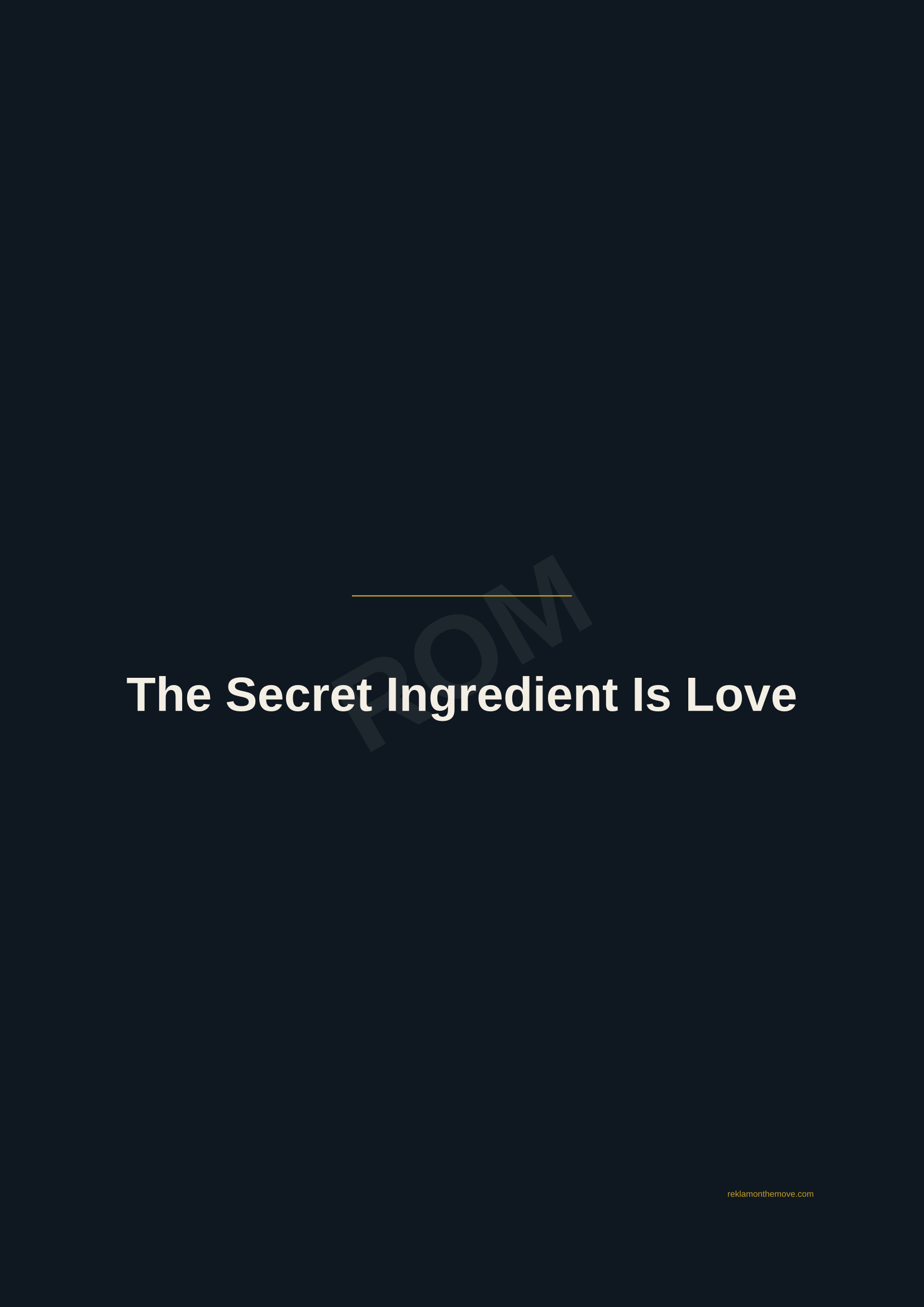 The Secret Ingredient Is Love · Gece — ROM dijital ürün önizlemesi (filigranlı)