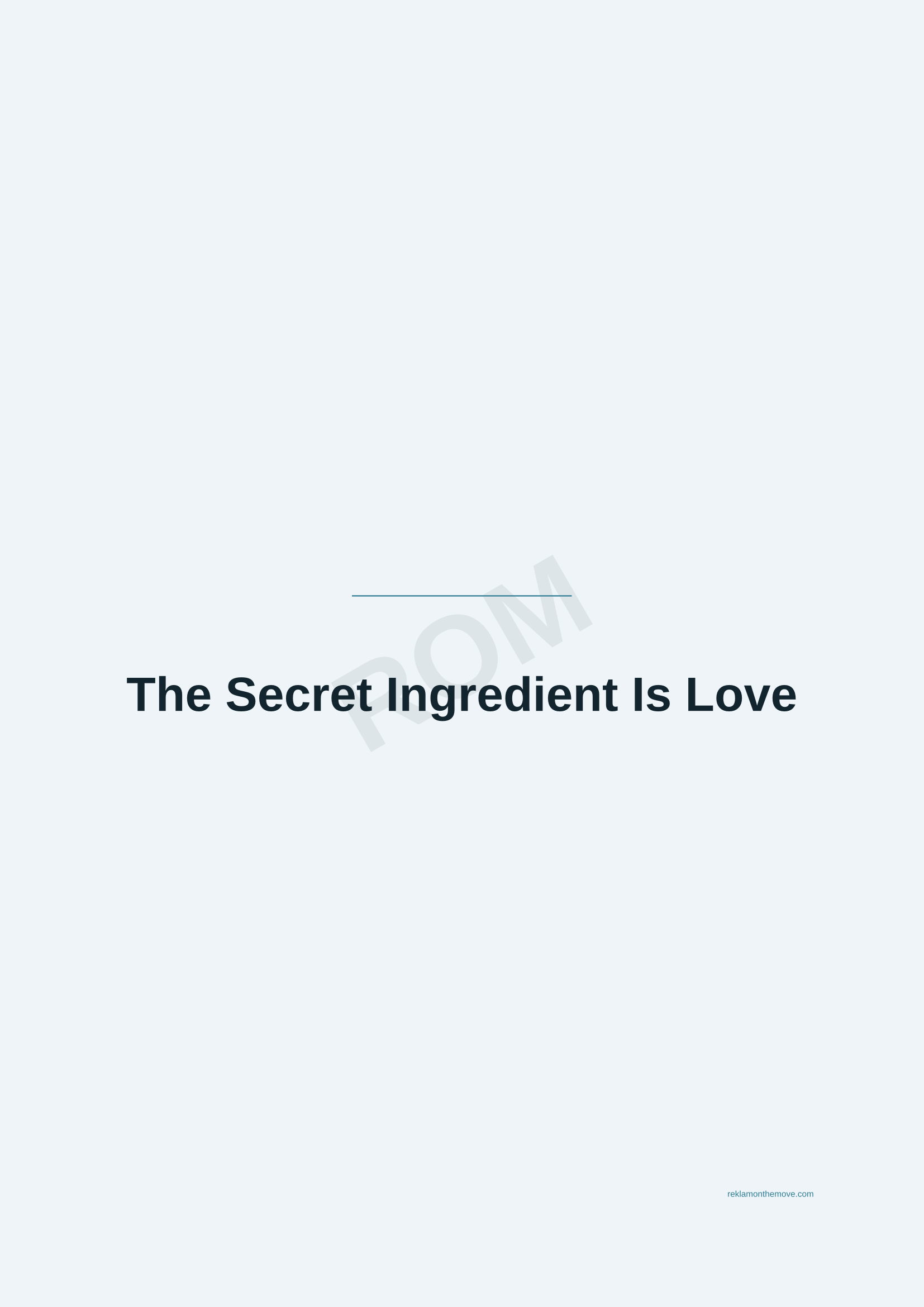 The Secret Ingredient Is Love · Okyanus — ROM dijital ürün önizlemesi (filigranlı)