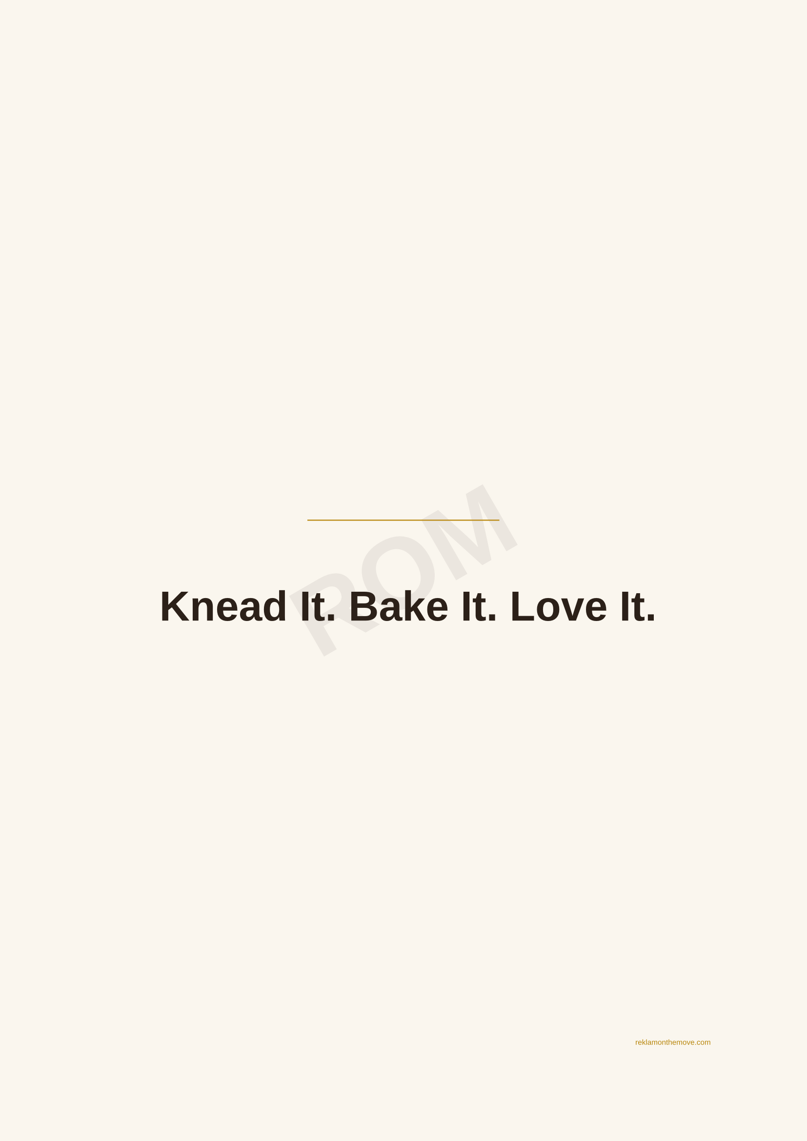 Knead It. Bake It. Love It. · Espresso — ROM dijital ürün önizlemesi (filigranlı)
