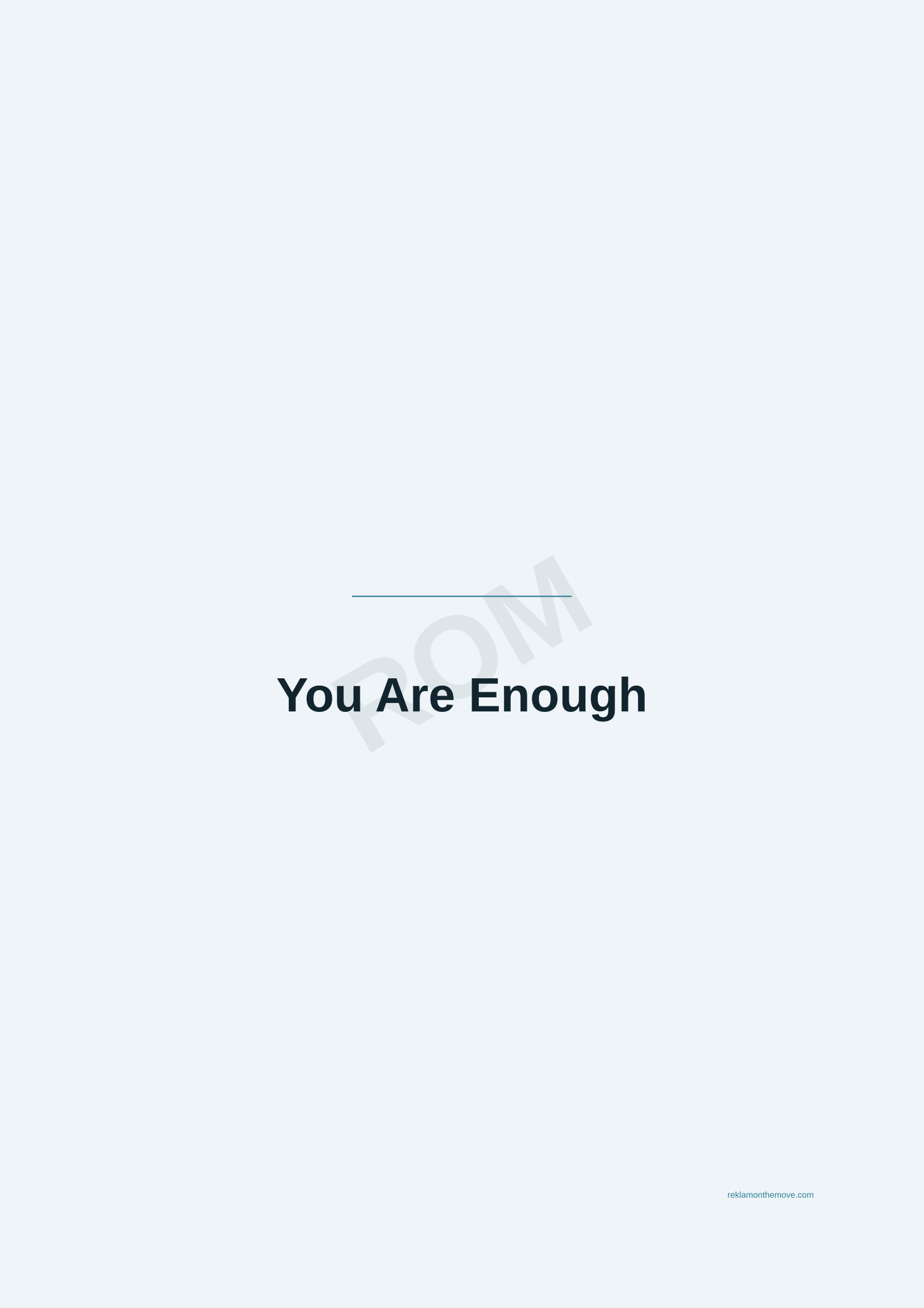 You Are Enough · Okyanus — ROM dijital ürün önizlemesi (filigranlı)