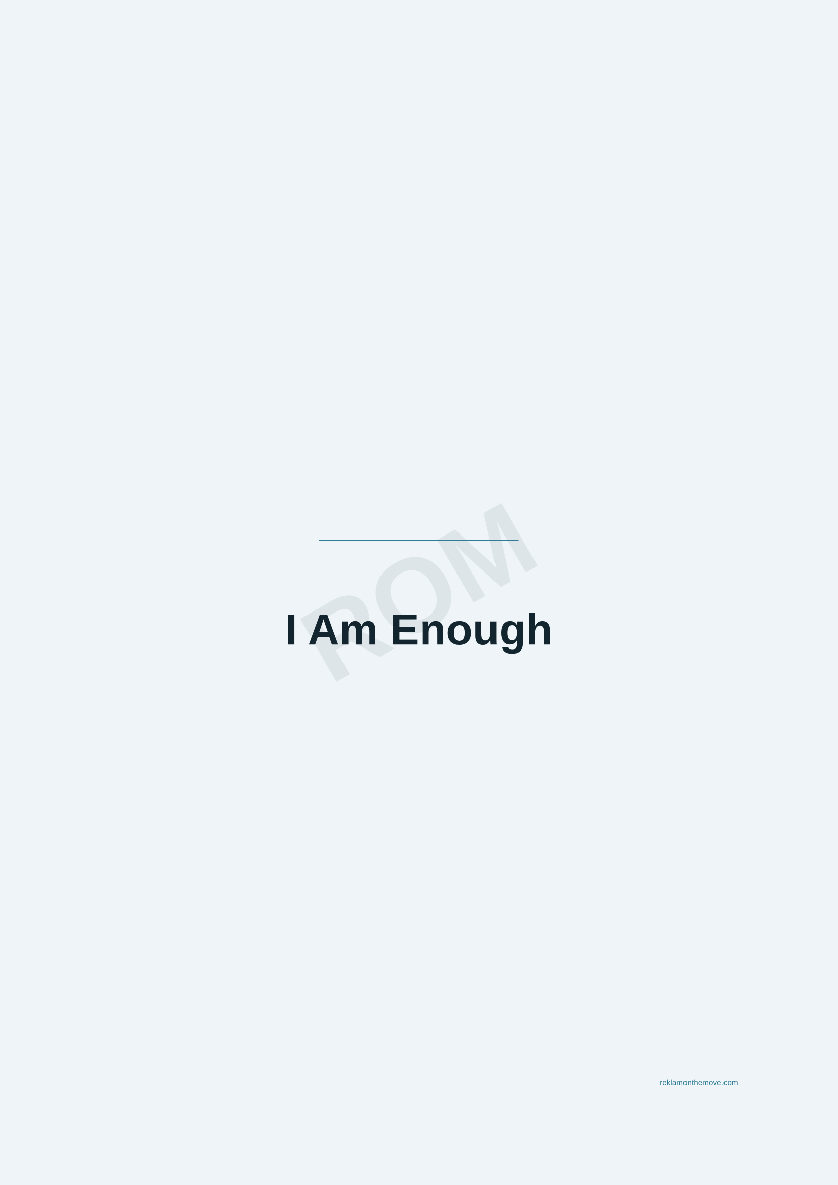 I Am Enough · Okyanus — ROM dijital ürün önizlemesi (filigranlı)