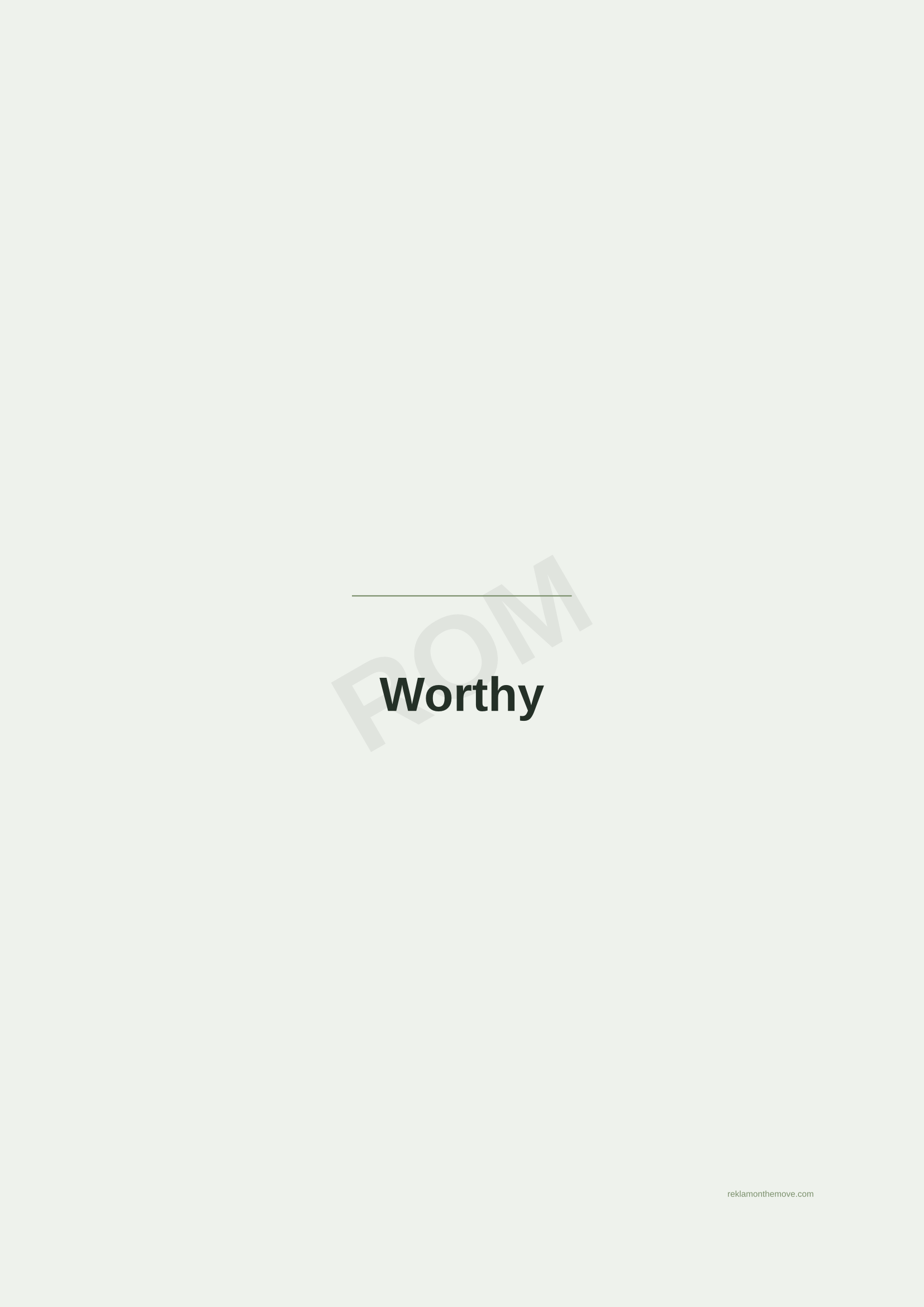 Worthy · Adaçayı — ROM dijital ürün önizlemesi (filigranlı)