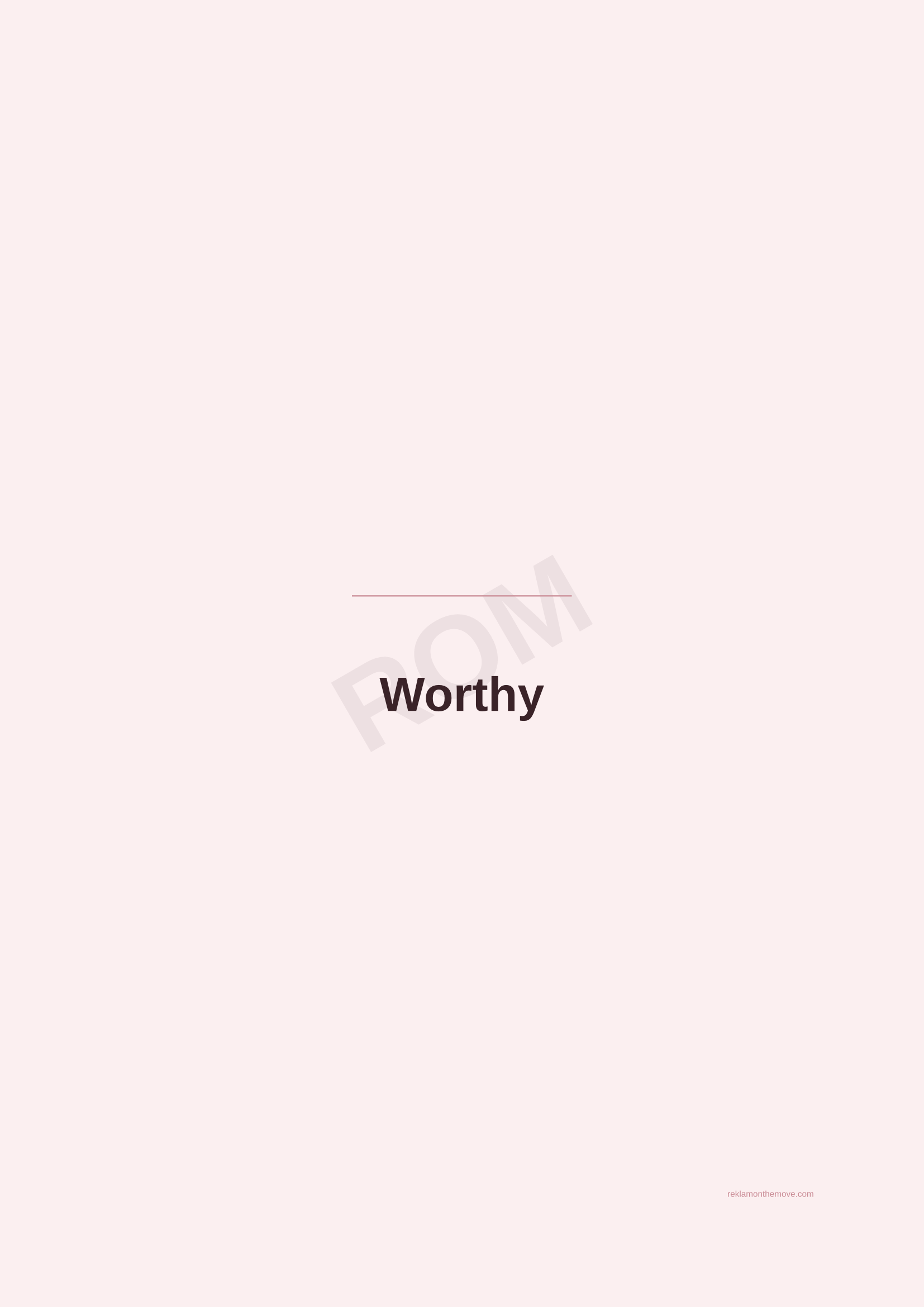 Worthy · Gül — ROM dijital ürün önizlemesi (filigranlı)