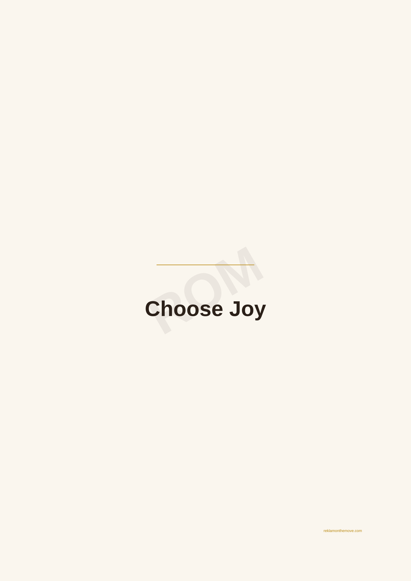 Choose Joy · Espresso — ROM dijital ürün önizlemesi (filigranlı)