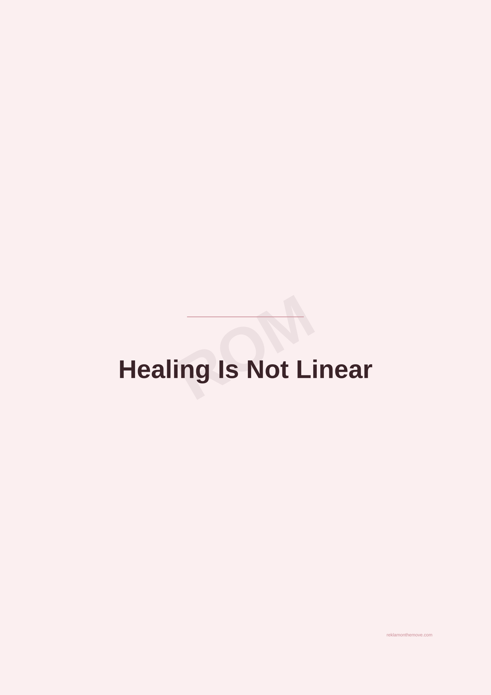 Healing Is Not Linear · Gül — ROM dijital ürün önizlemesi (filigranlı)