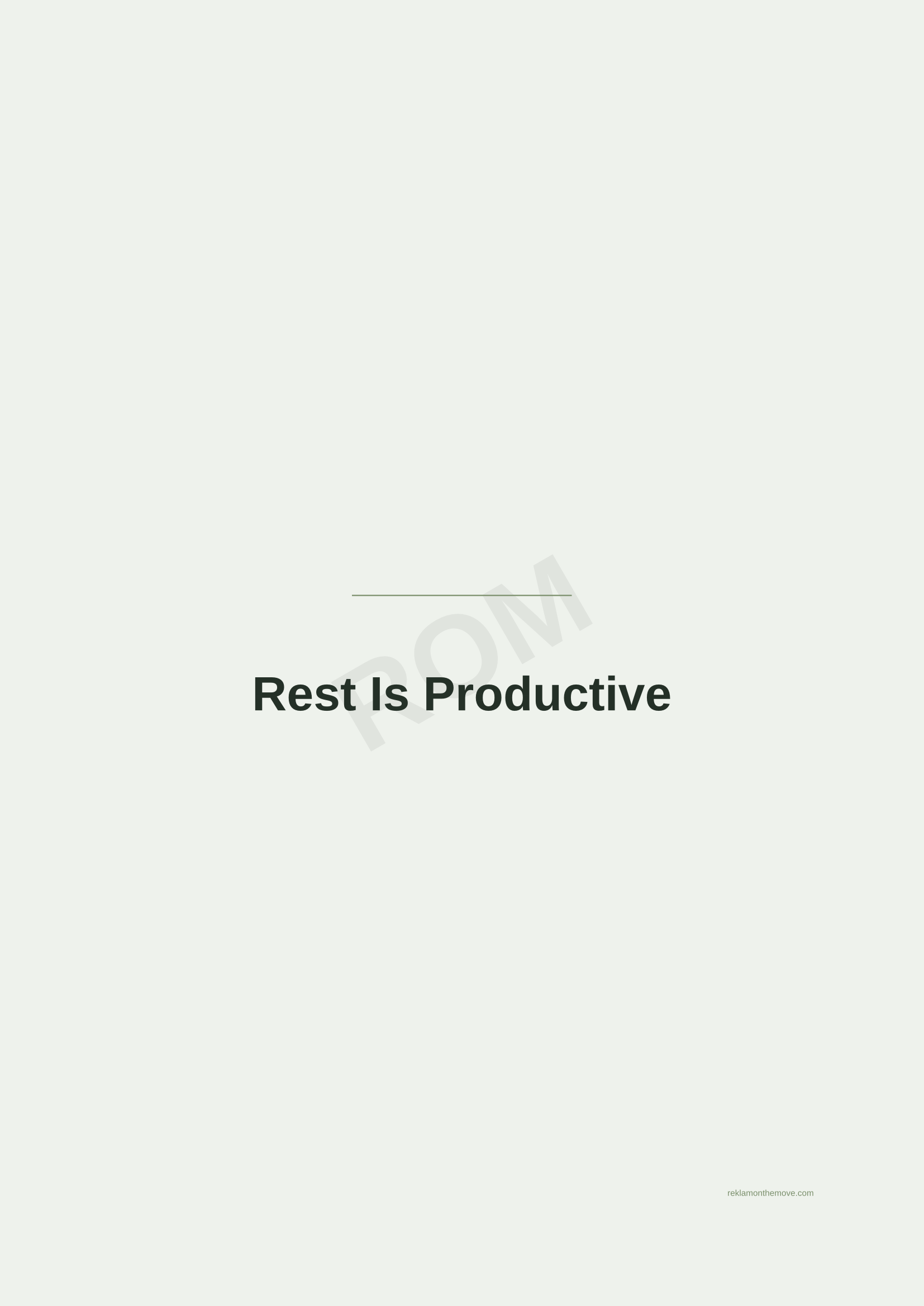 Rest Is Productive · Adaçayı — ROM dijital ürün önizlemesi (filigranlı)