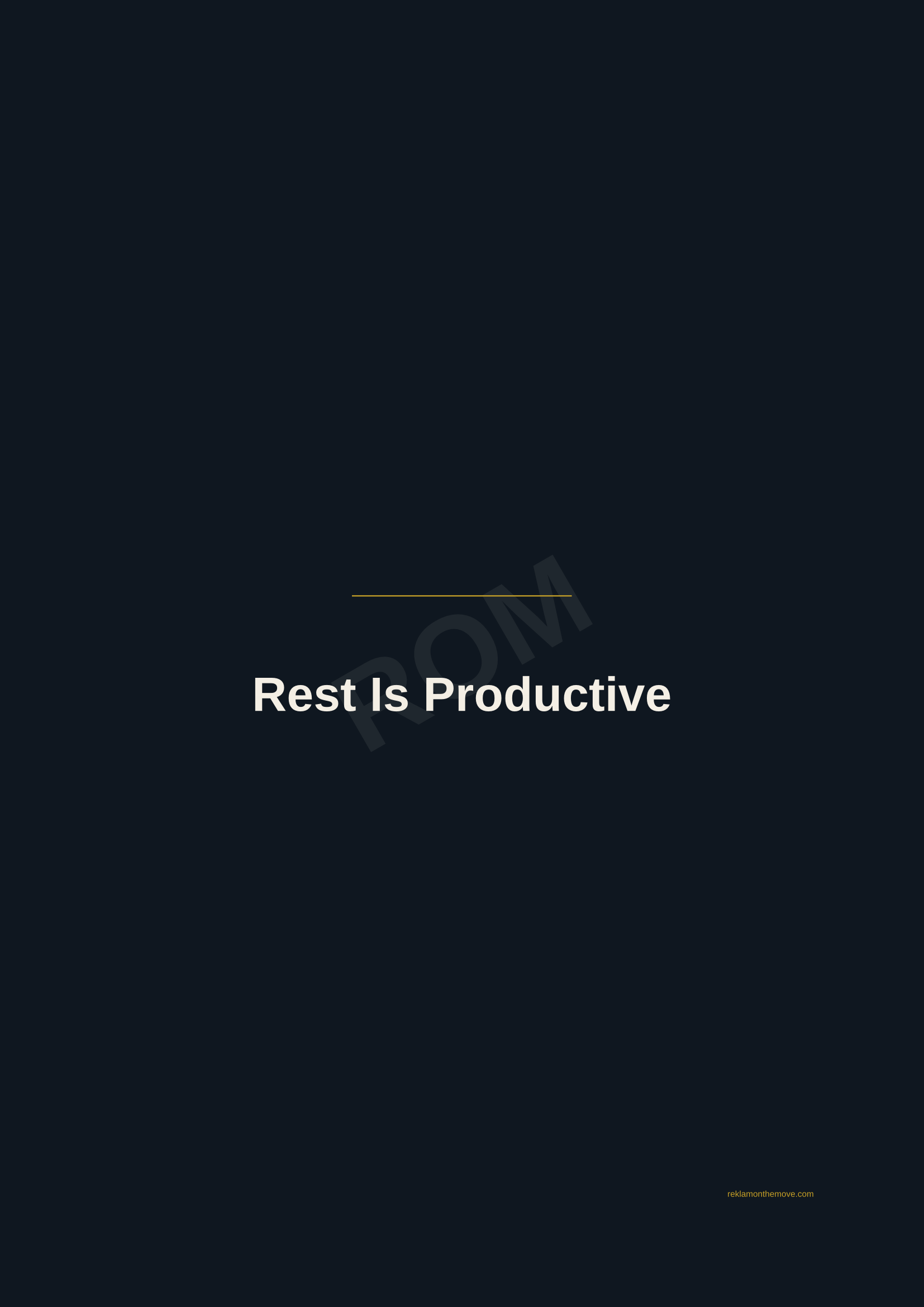 Rest Is Productive · Gece — ROM dijital ürün önizlemesi (filigranlı)