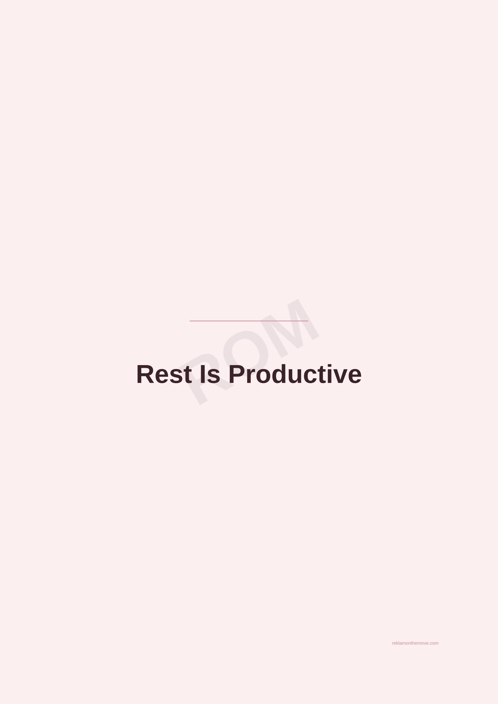 Rest Is Productive · Gül — ROM dijital ürün önizlemesi (filigranlı)
