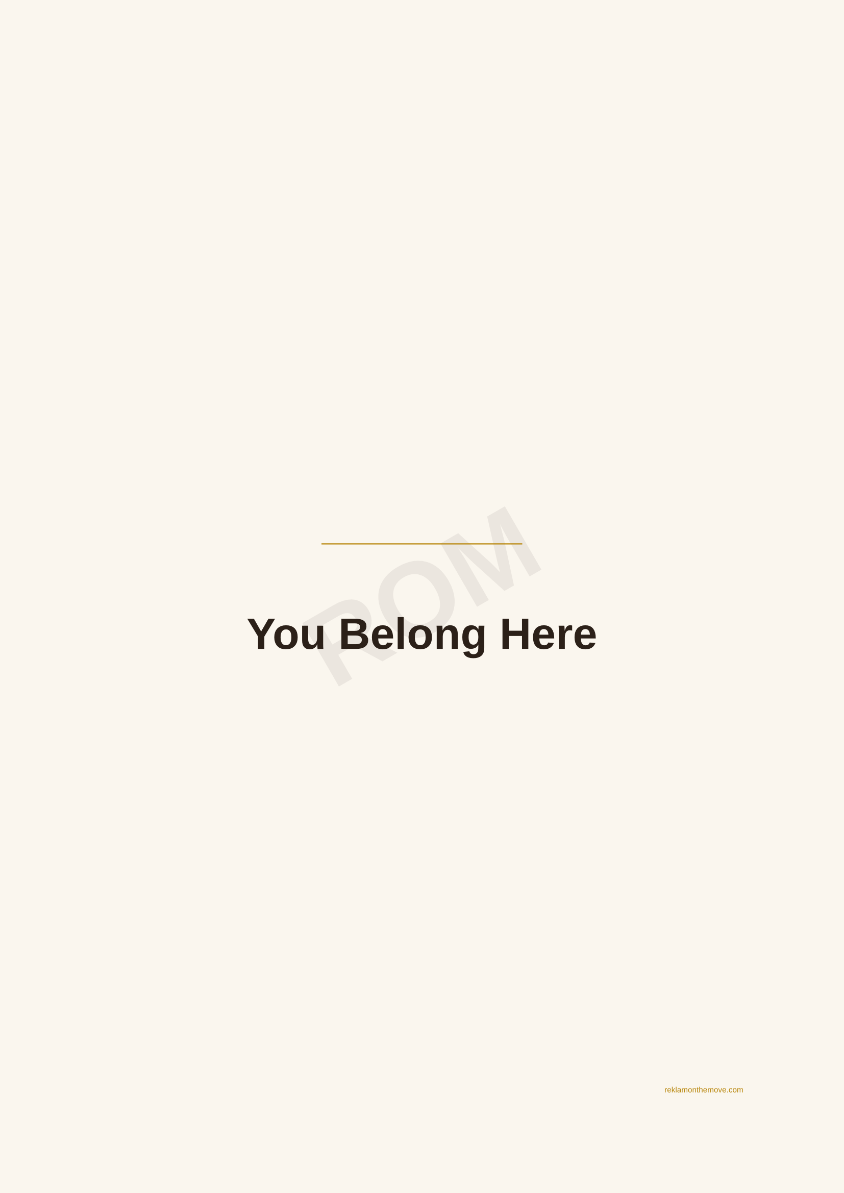 You Belong Here · Espresso — ROM dijital ürün önizlemesi (filigranlı)