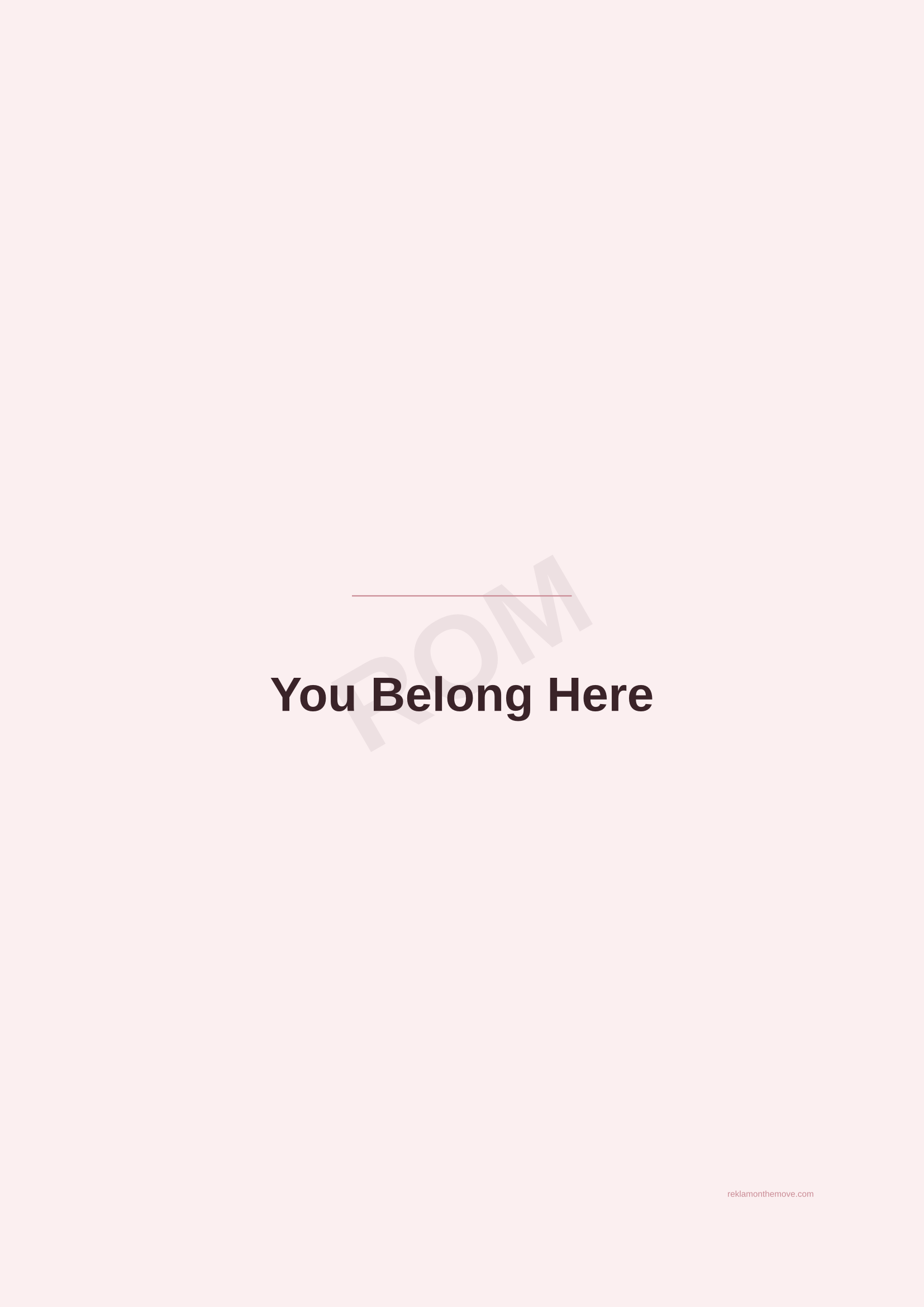 You Belong Here · Gül — ROM dijital ürün önizlemesi (filigranlı)