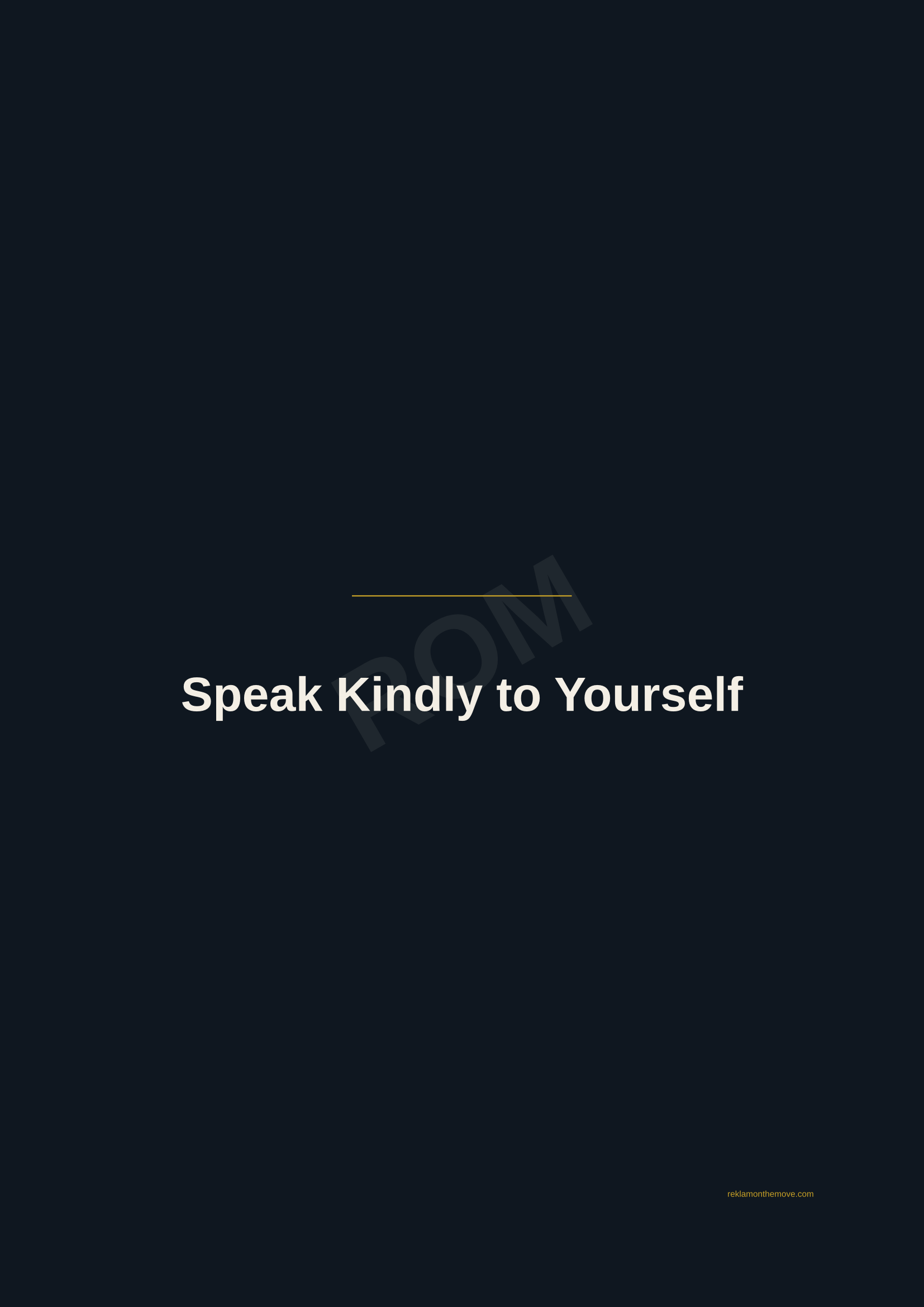 Speak Kindly to Yourself · Gece — ROM dijital ürün önizlemesi (filigranlı)