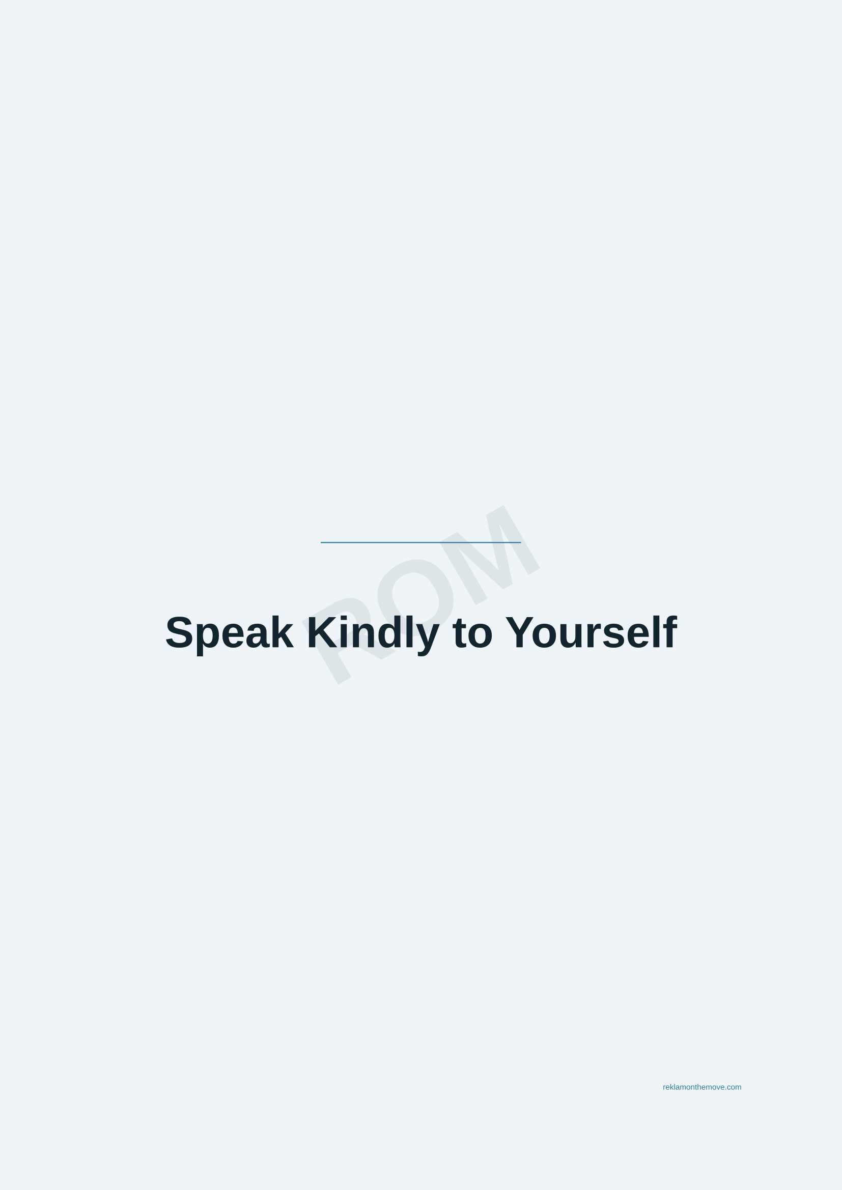 Speak Kindly to Yourself · Okyanus — ROM dijital ürün önizlemesi (filigranlı)