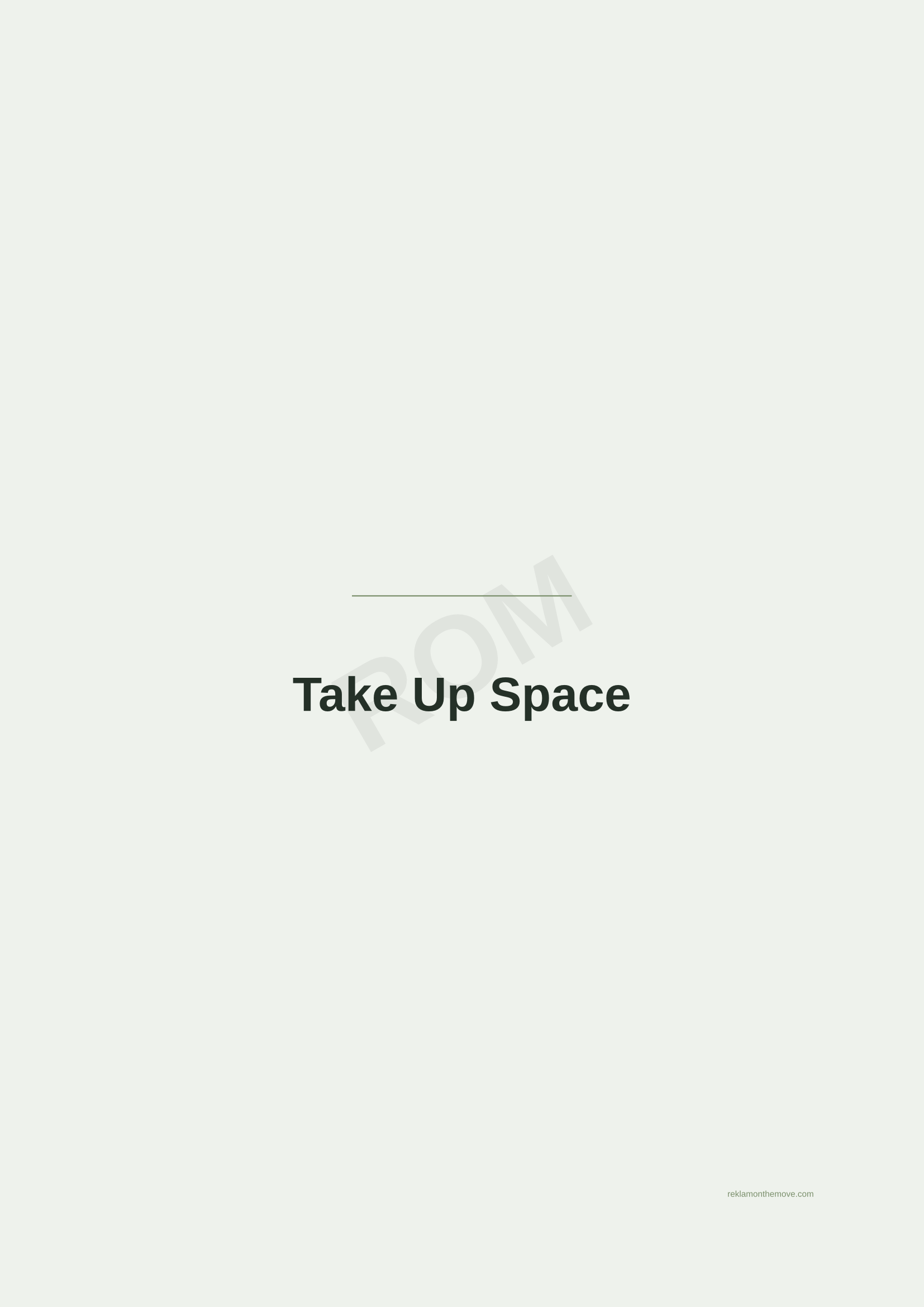 Take Up Space · Adaçayı — ROM dijital ürün önizlemesi (filigranlı)