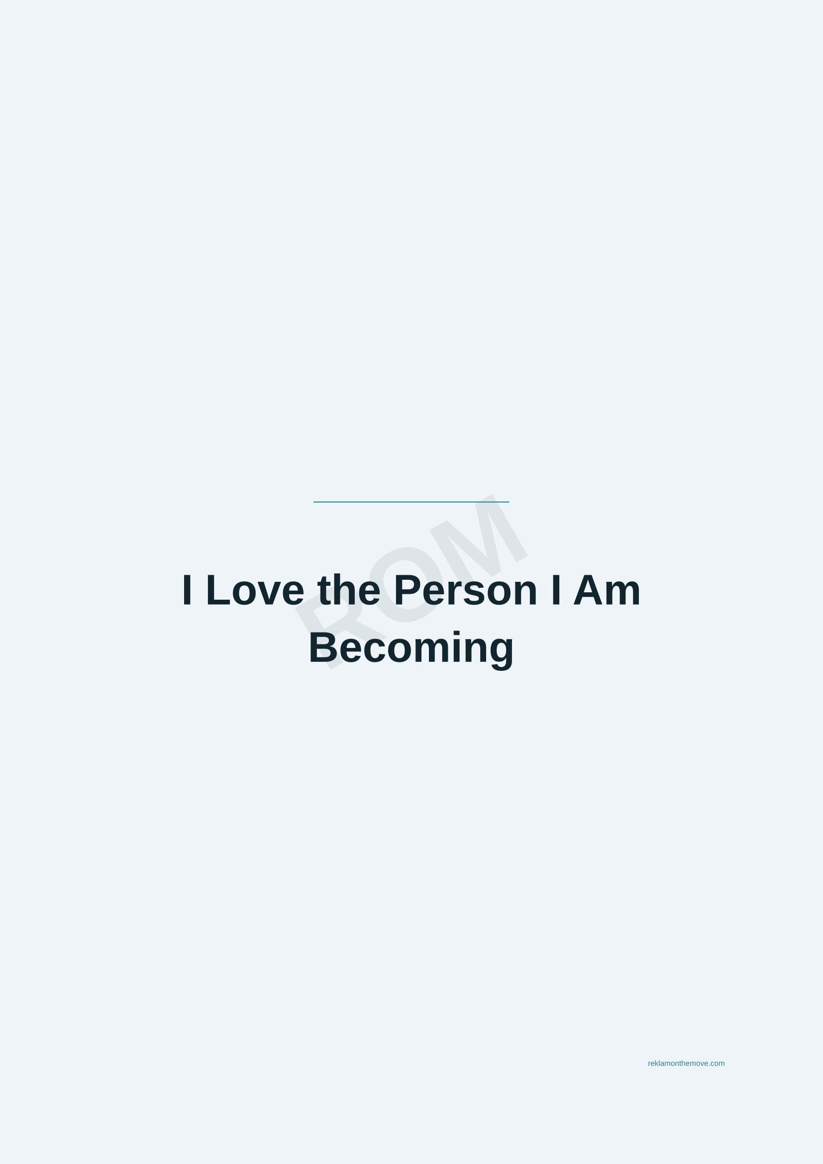 I Love the Person I Am Becoming · Okyanus — ROM dijital ürün önizlemesi (filigranlı)
