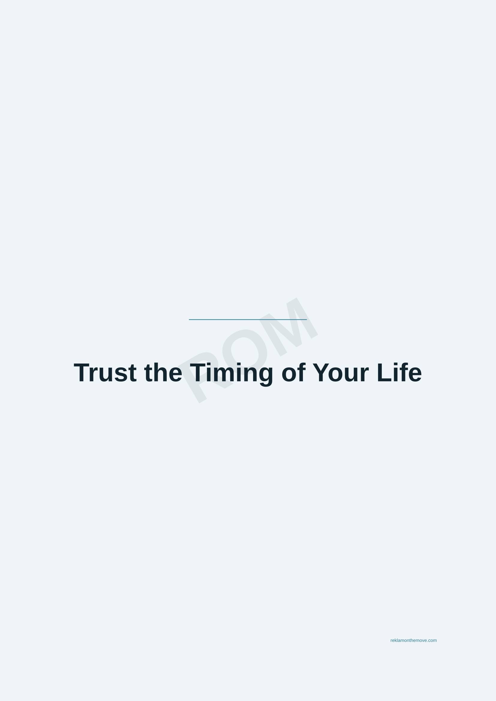 Trust the Timing of Your Life · Okyanus — ROM dijital ürün önizlemesi (filigranlı)