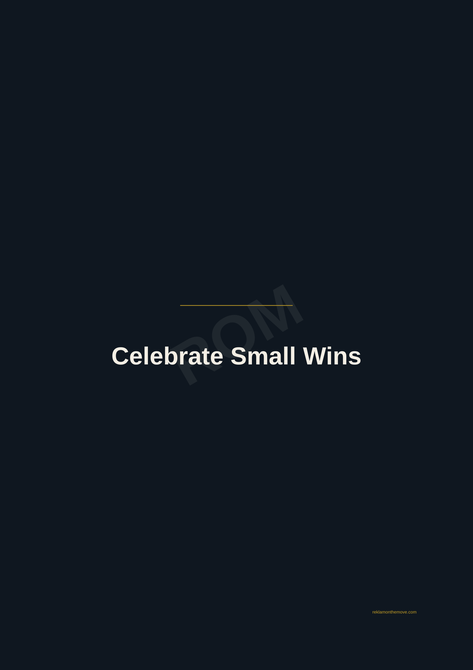 Celebrate Small Wins · Gece — ROM dijital ürün önizlemesi (filigranlı)