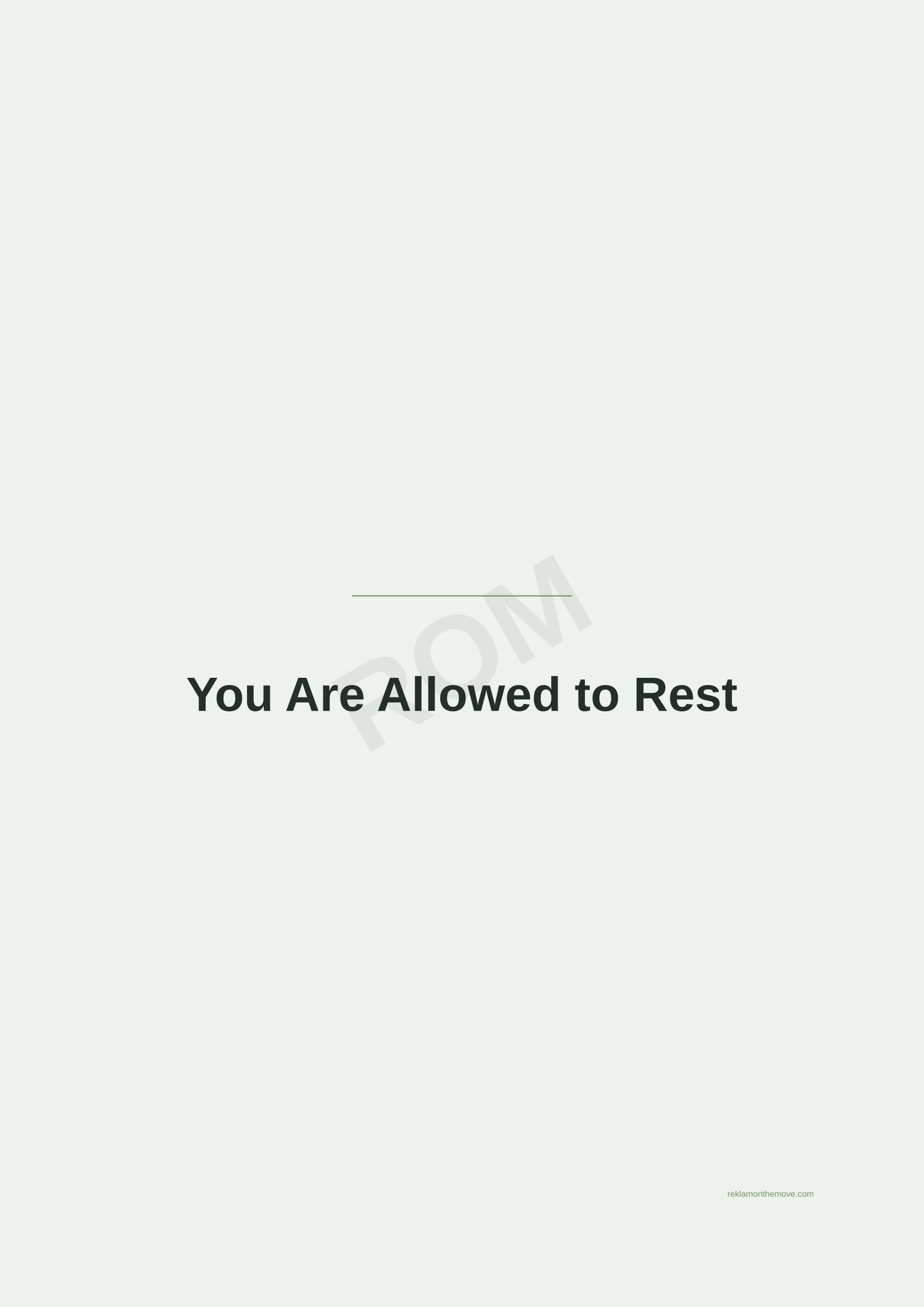 You Are Allowed to Rest · Adaçayı — ROM dijital ürün önizlemesi (filigranlı)