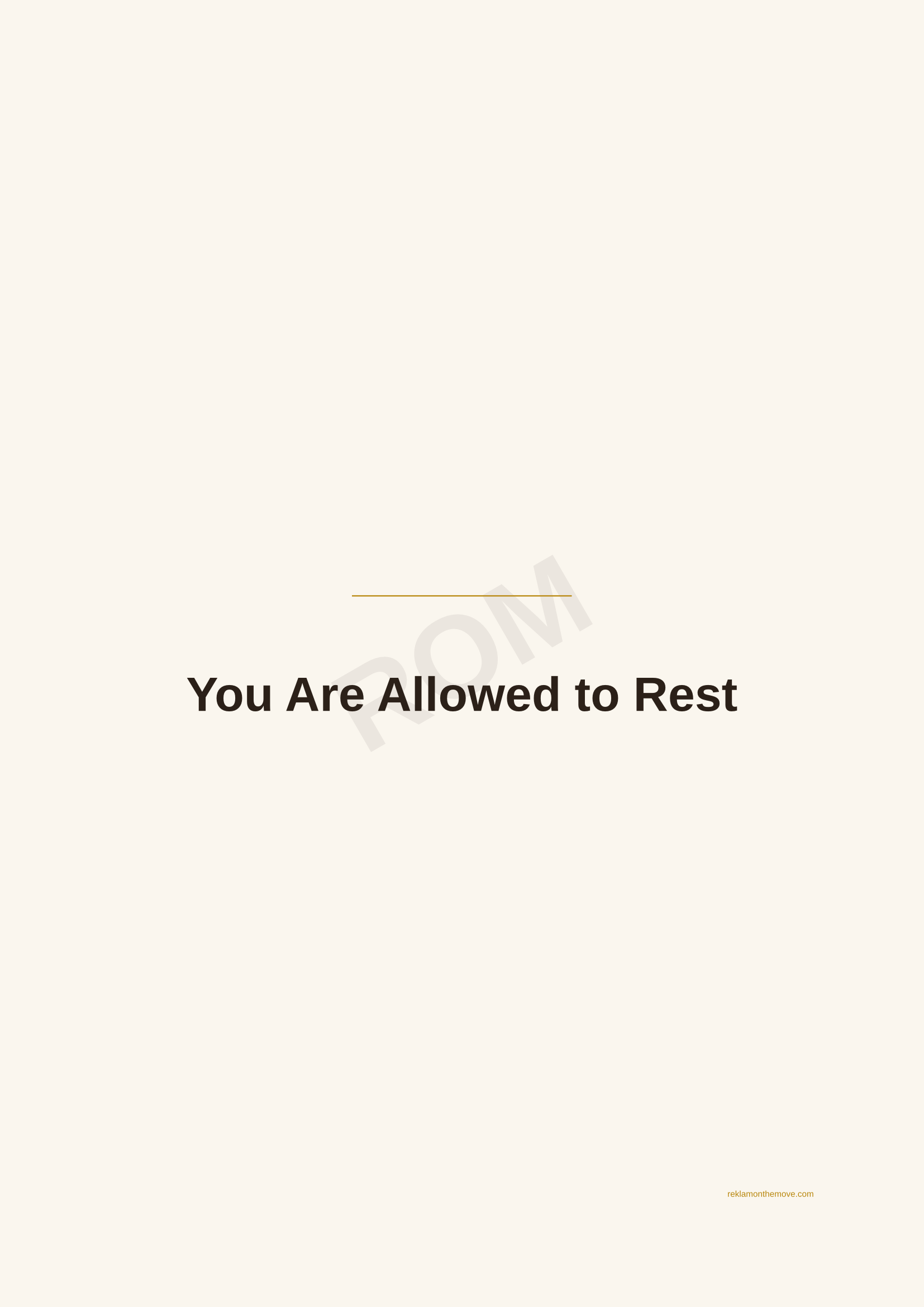 You Are Allowed to Rest · Espresso — ROM dijital ürün önizlemesi (filigranlı)