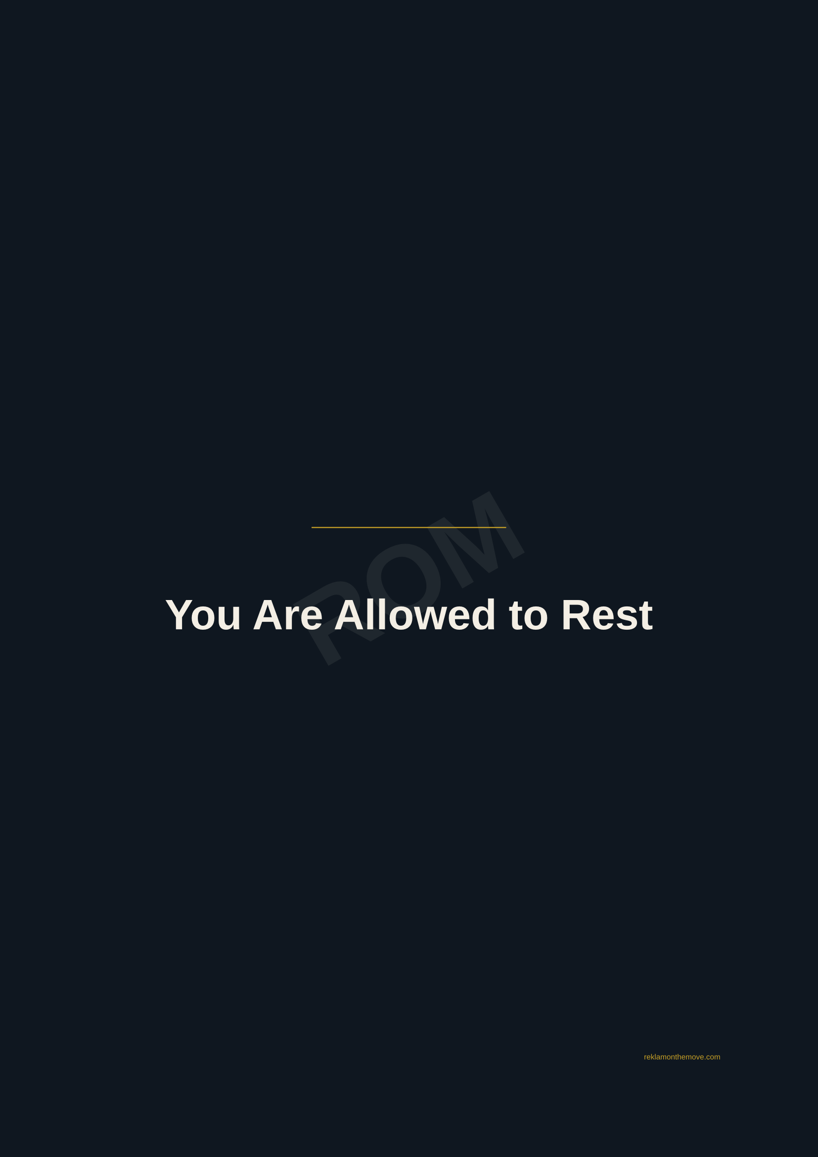 You Are Allowed to Rest · Gece — ROM dijital ürün önizlemesi (filigranlı)
