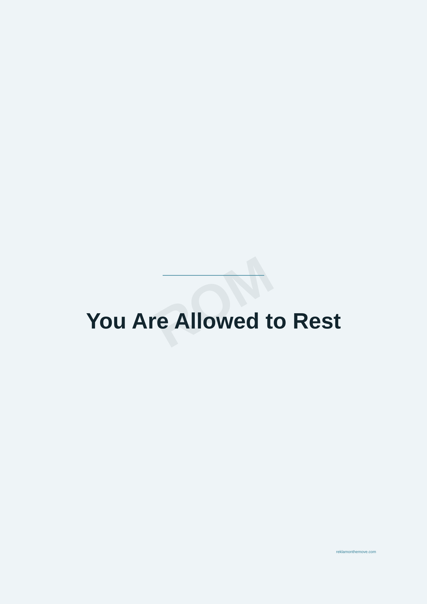 You Are Allowed to Rest · Okyanus — ROM dijital ürün önizlemesi (filigranlı)