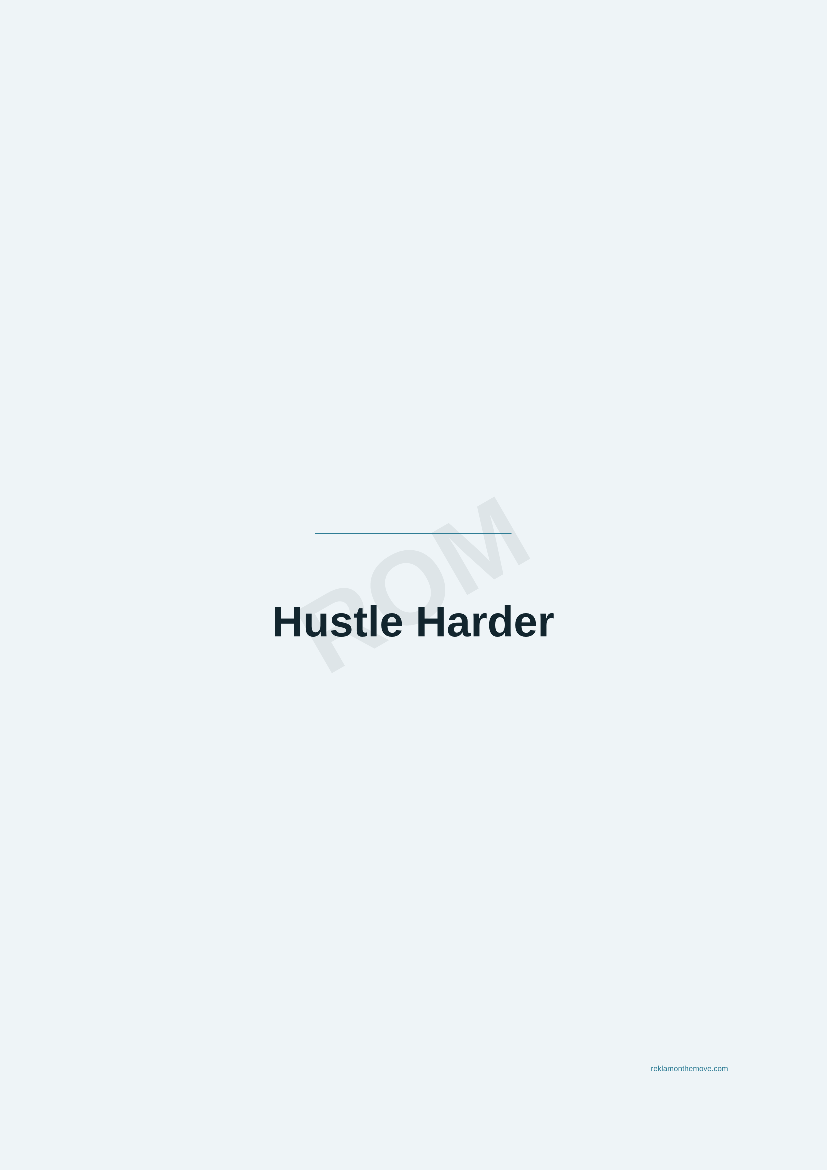 Hustle Harder · Okyanus — ROM dijital ürün önizlemesi (filigranlı)