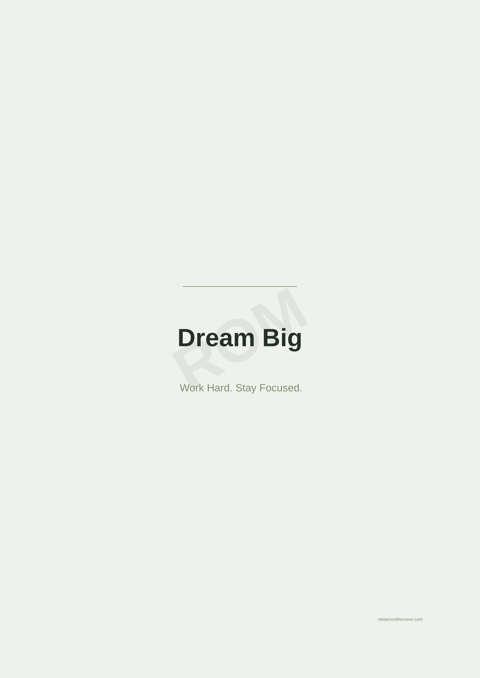 Dream Big · Adaçayı — ROM dijital ürün önizlemesi (filigranlı)