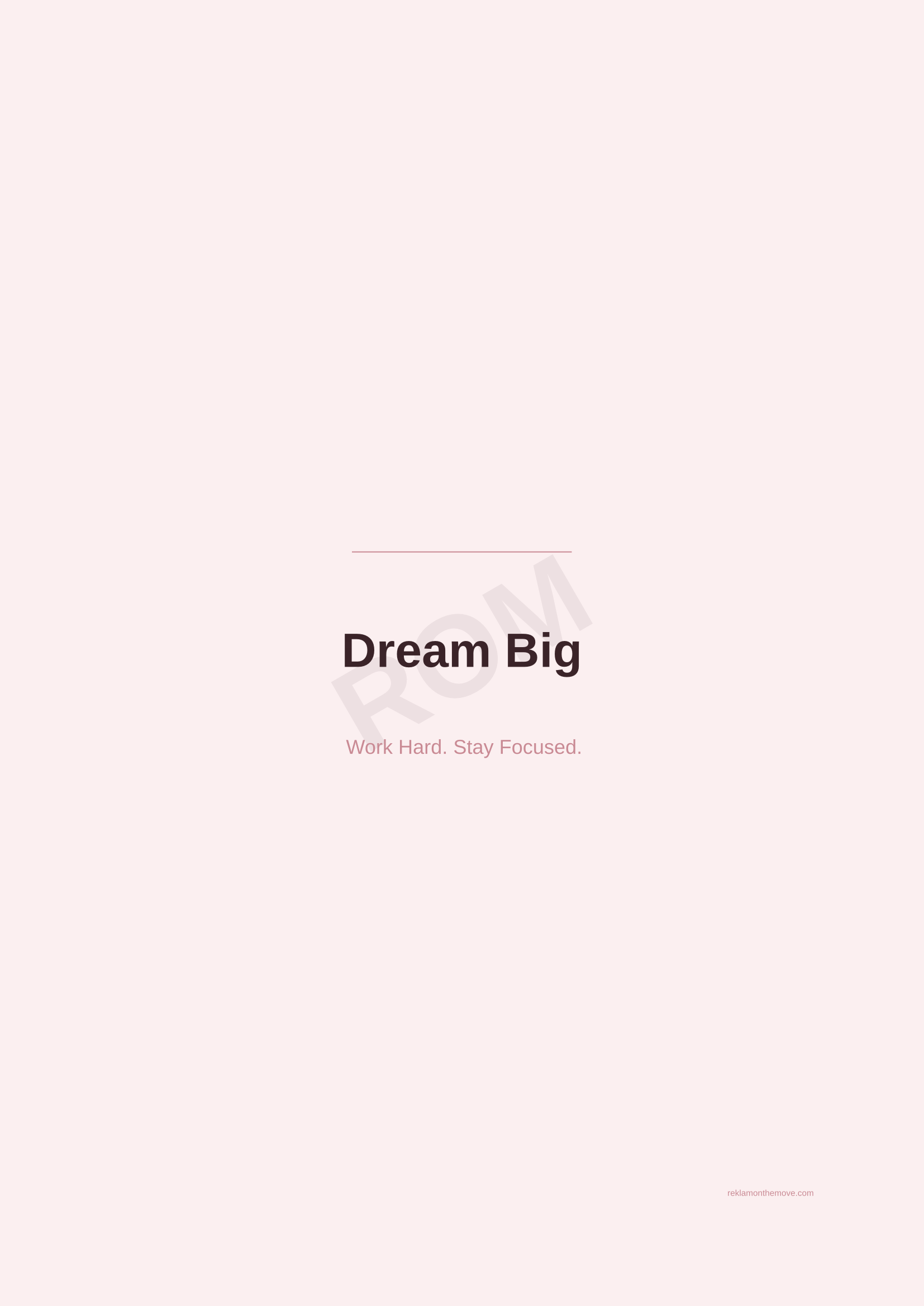 Dream Big · Gül — ROM dijital ürün önizlemesi (filigranlı)