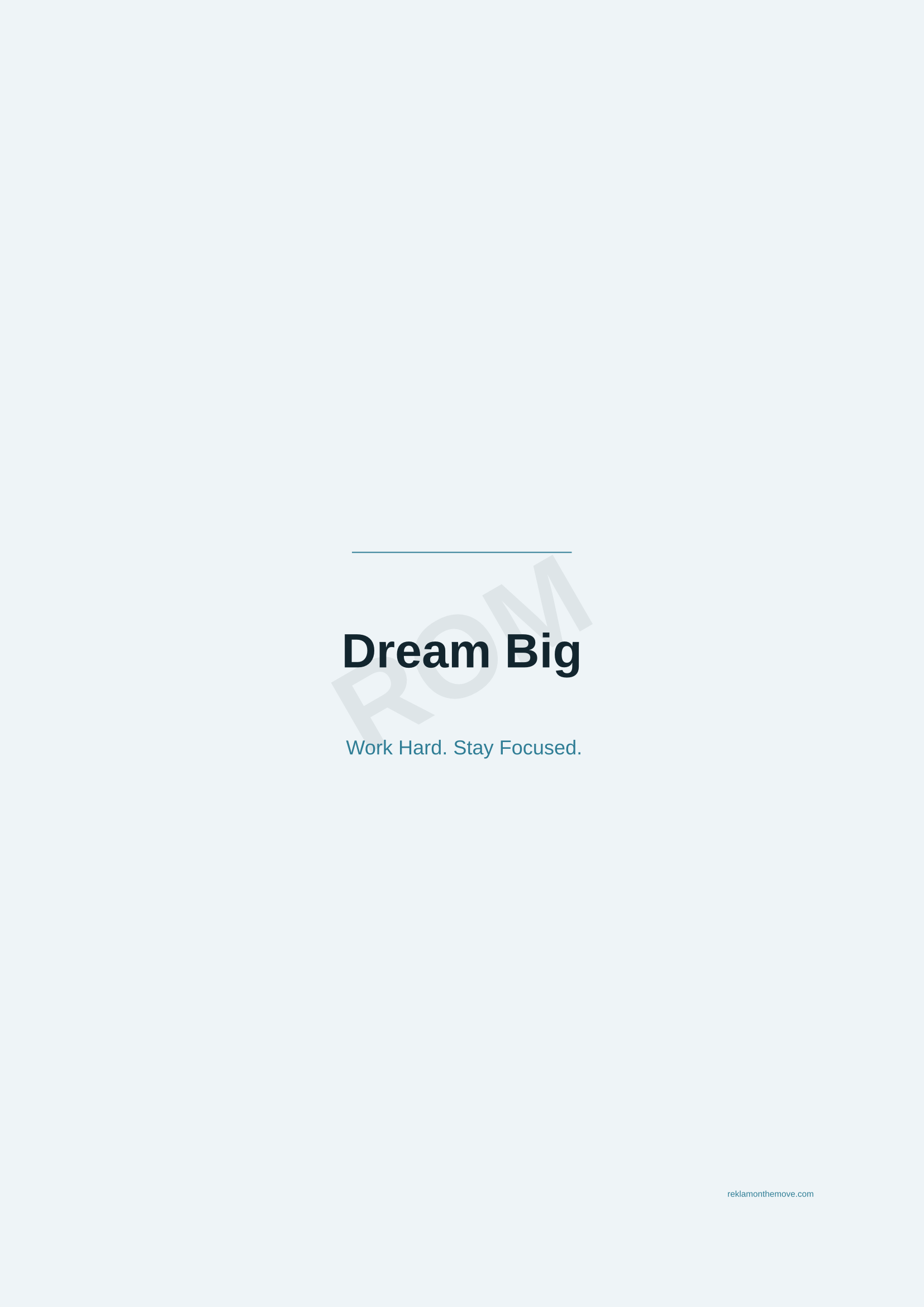 Dream Big · Okyanus — ROM dijital ürün önizlemesi (filigranlı)