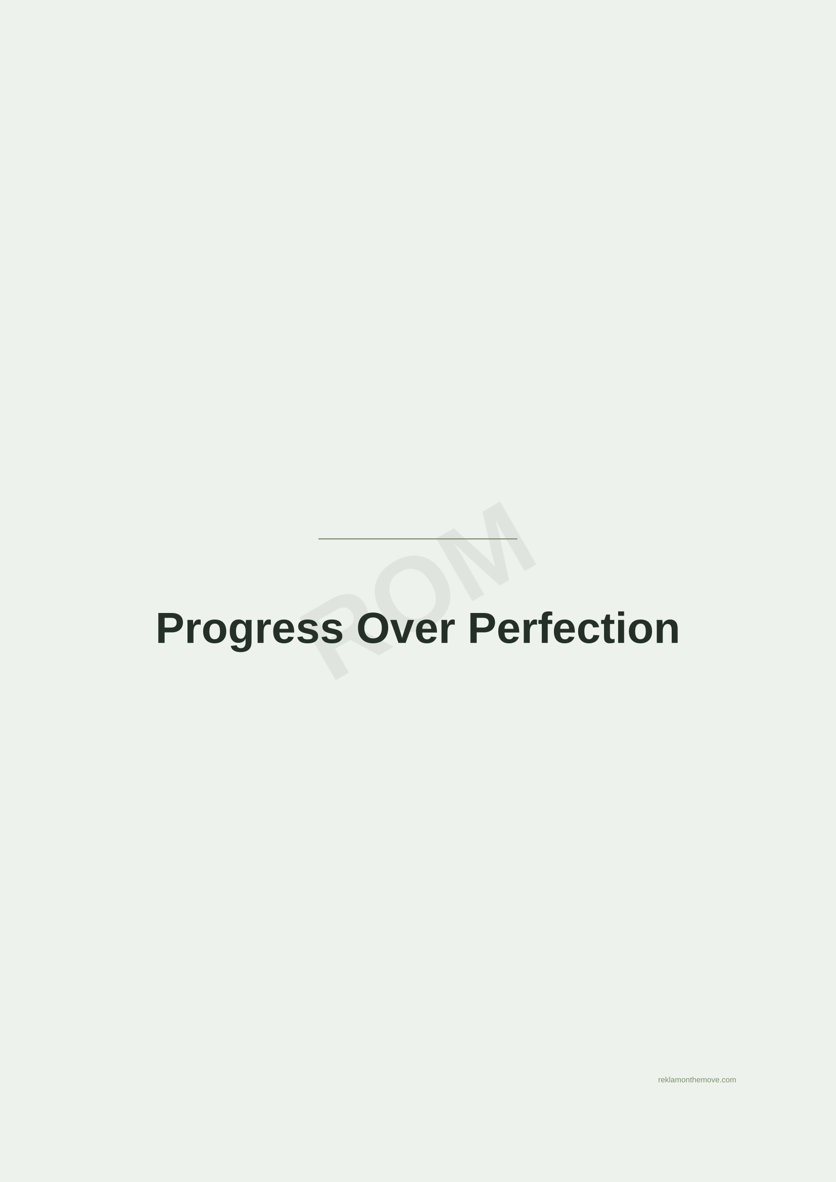 Progress Over Perfection · Adaçayı — ROM dijital ürün önizlemesi (filigranlı)