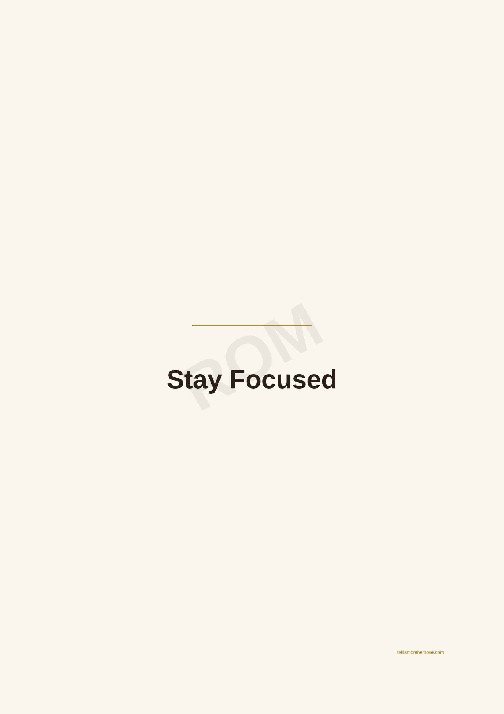 Stay Focused · Espresso — ROM dijital ürün önizlemesi (filigranlı)