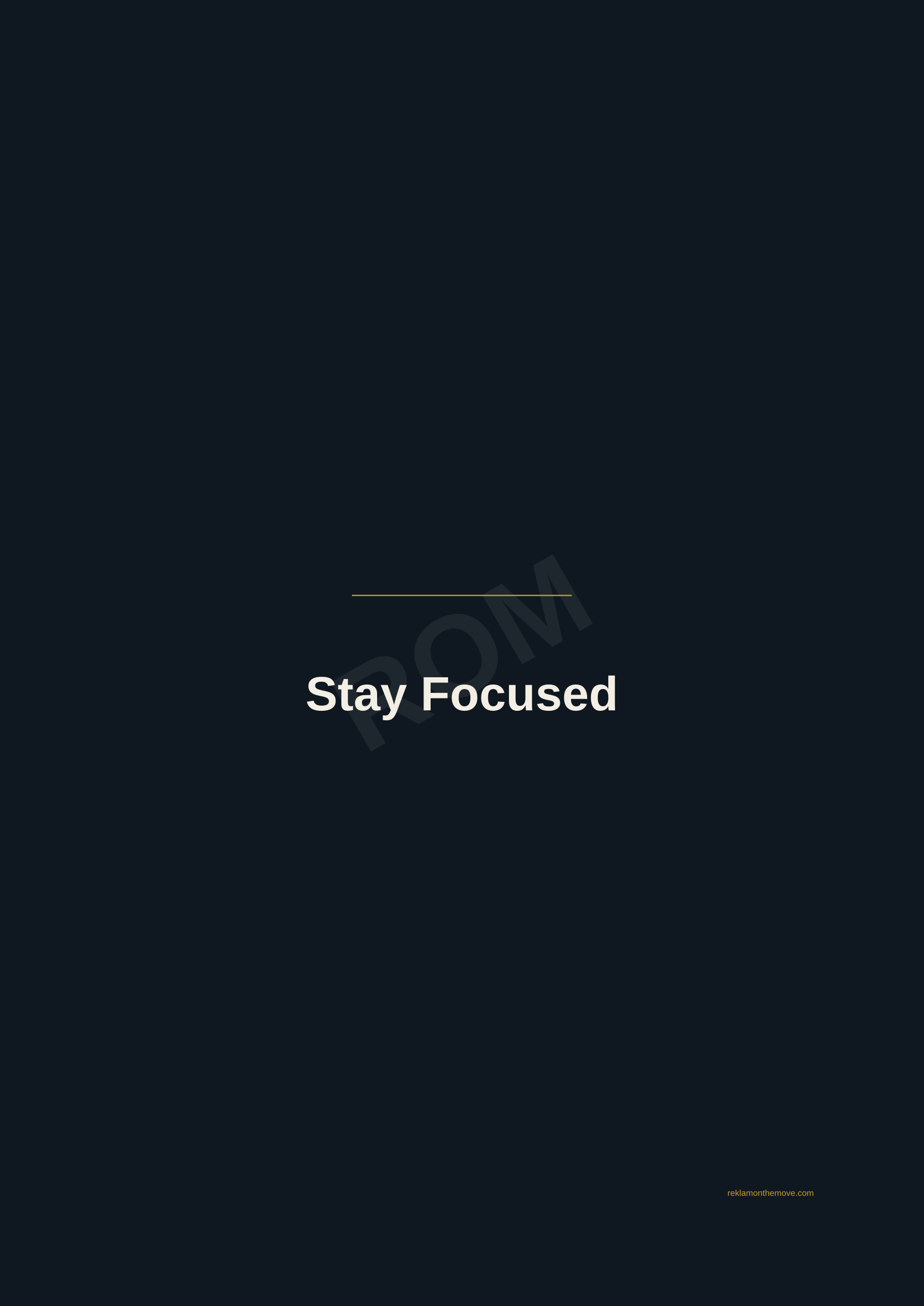 Stay Focused · Gece — ROM dijital ürün önizlemesi (filigranlı)