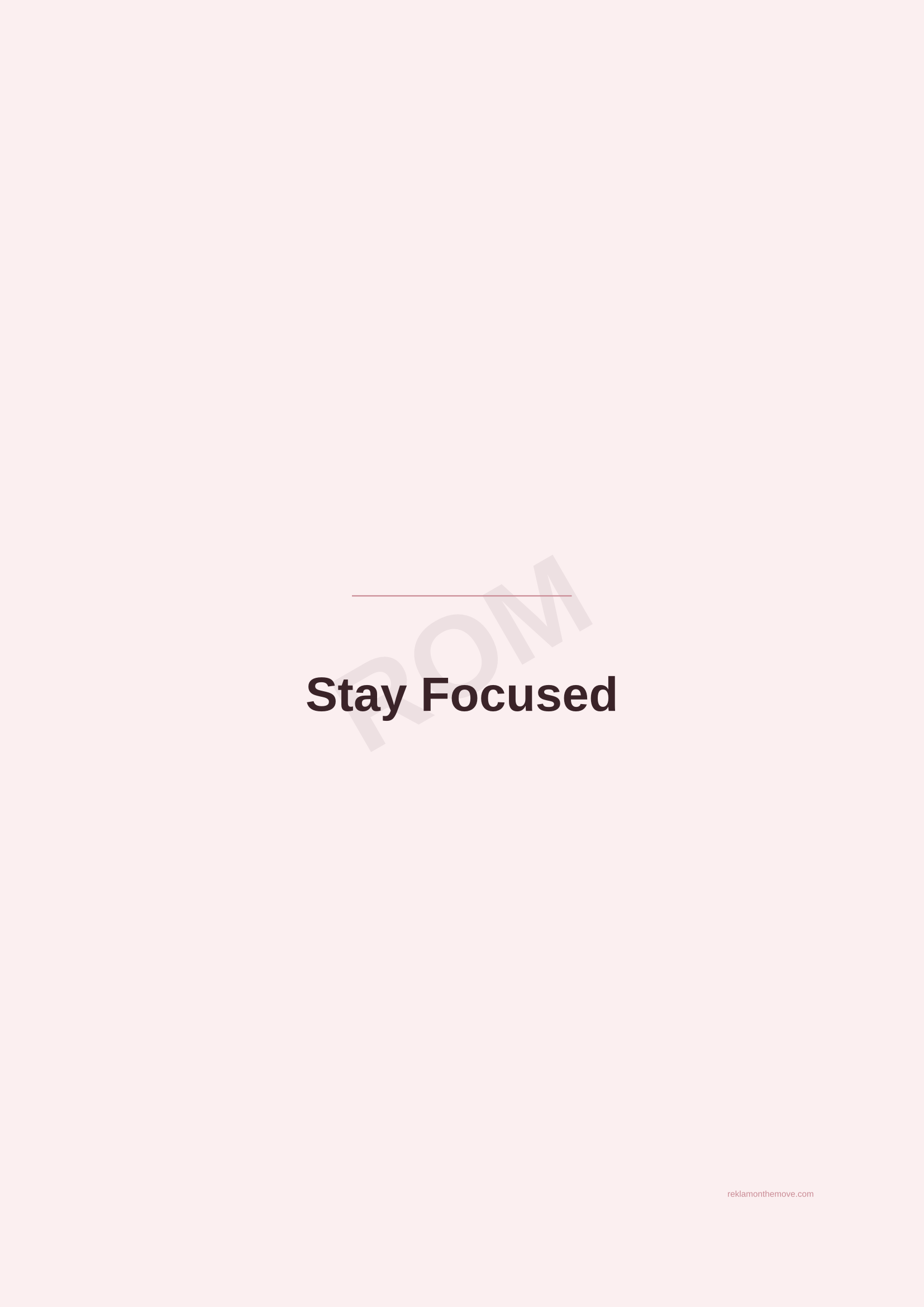 Stay Focused · Gül — ROM dijital ürün önizlemesi (filigranlı)