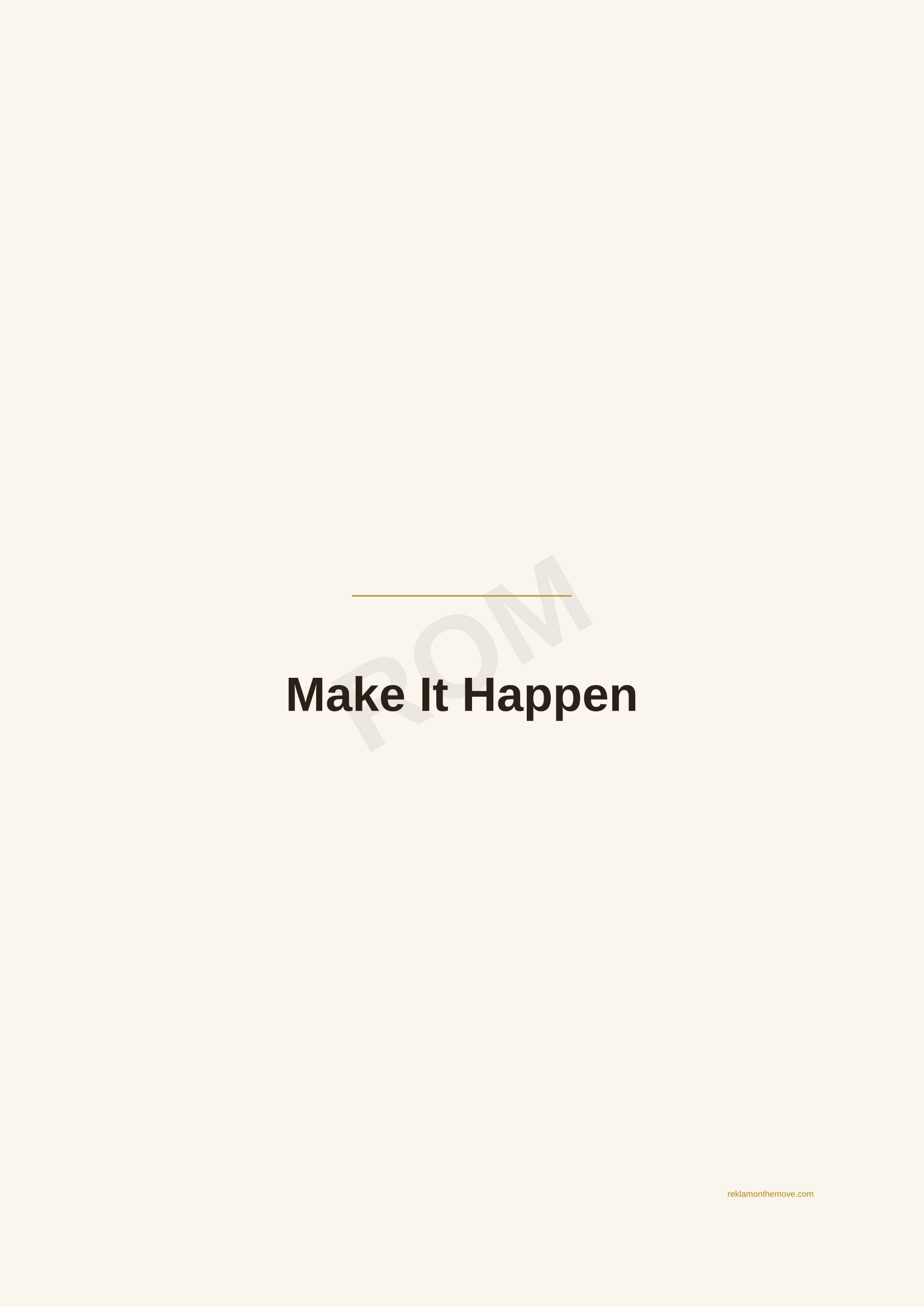 Make It Happen · Espresso — ROM dijital ürün önizlemesi (filigranlı)