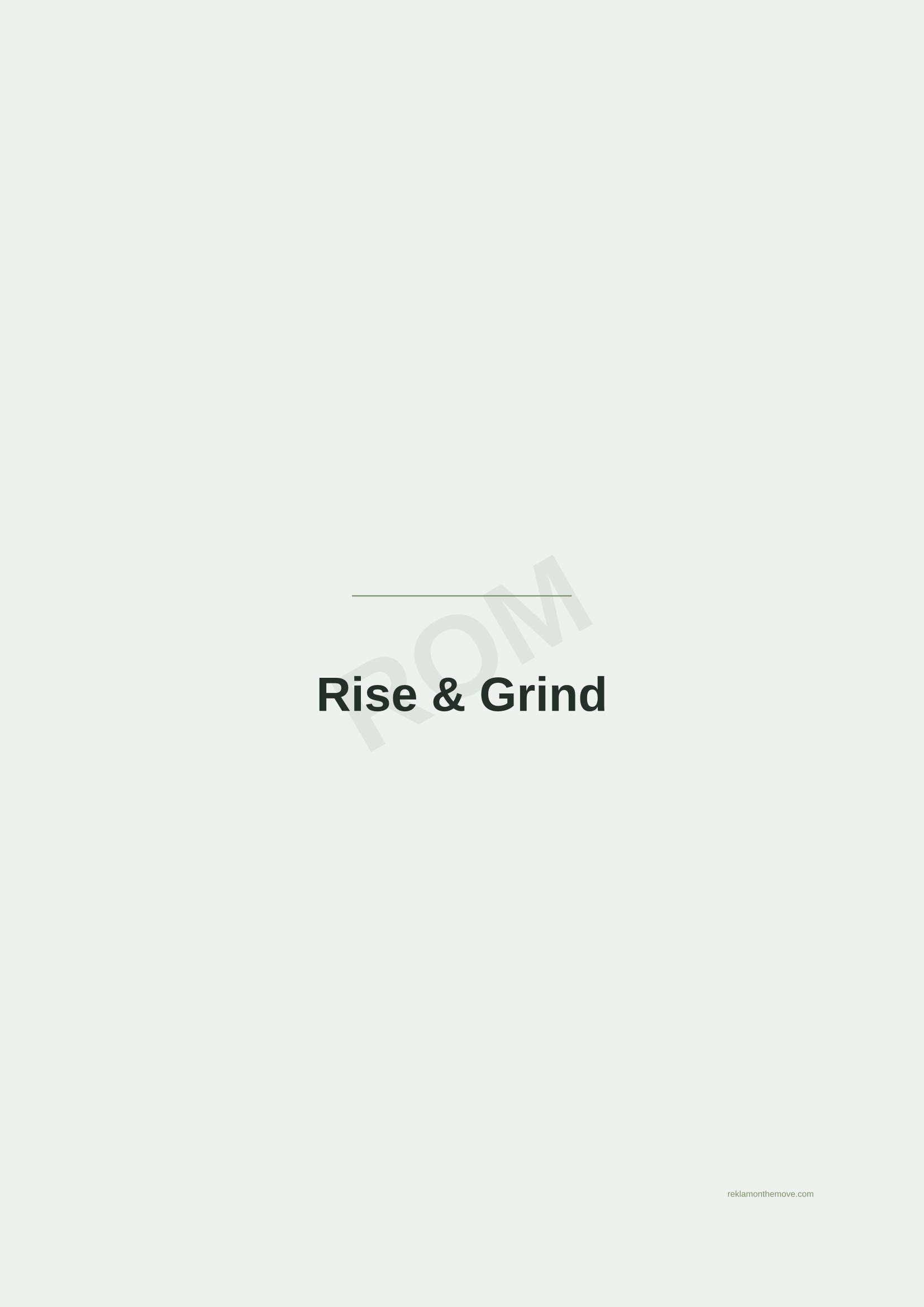 Rise & Grind · Adaçayı — ROM dijital ürün önizlemesi (filigranlı)