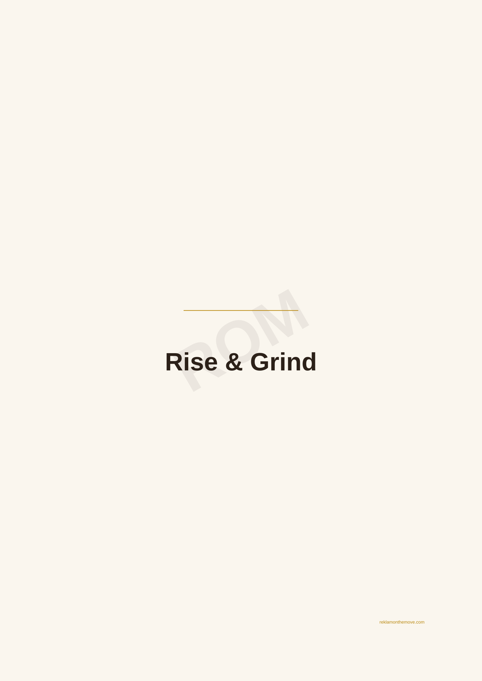 Rise & Grind · Espresso — ROM dijital ürün önizlemesi (filigranlı)
