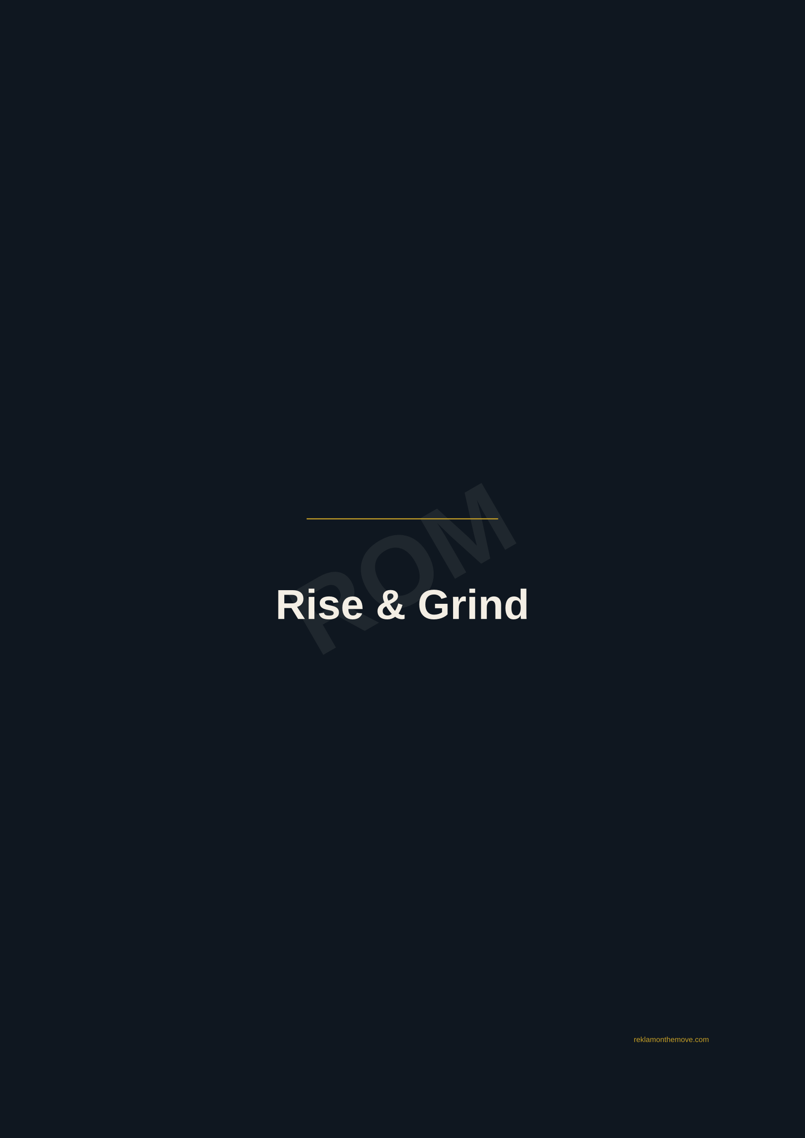 Rise & Grind · Gece — ROM dijital ürün önizlemesi (filigranlı)