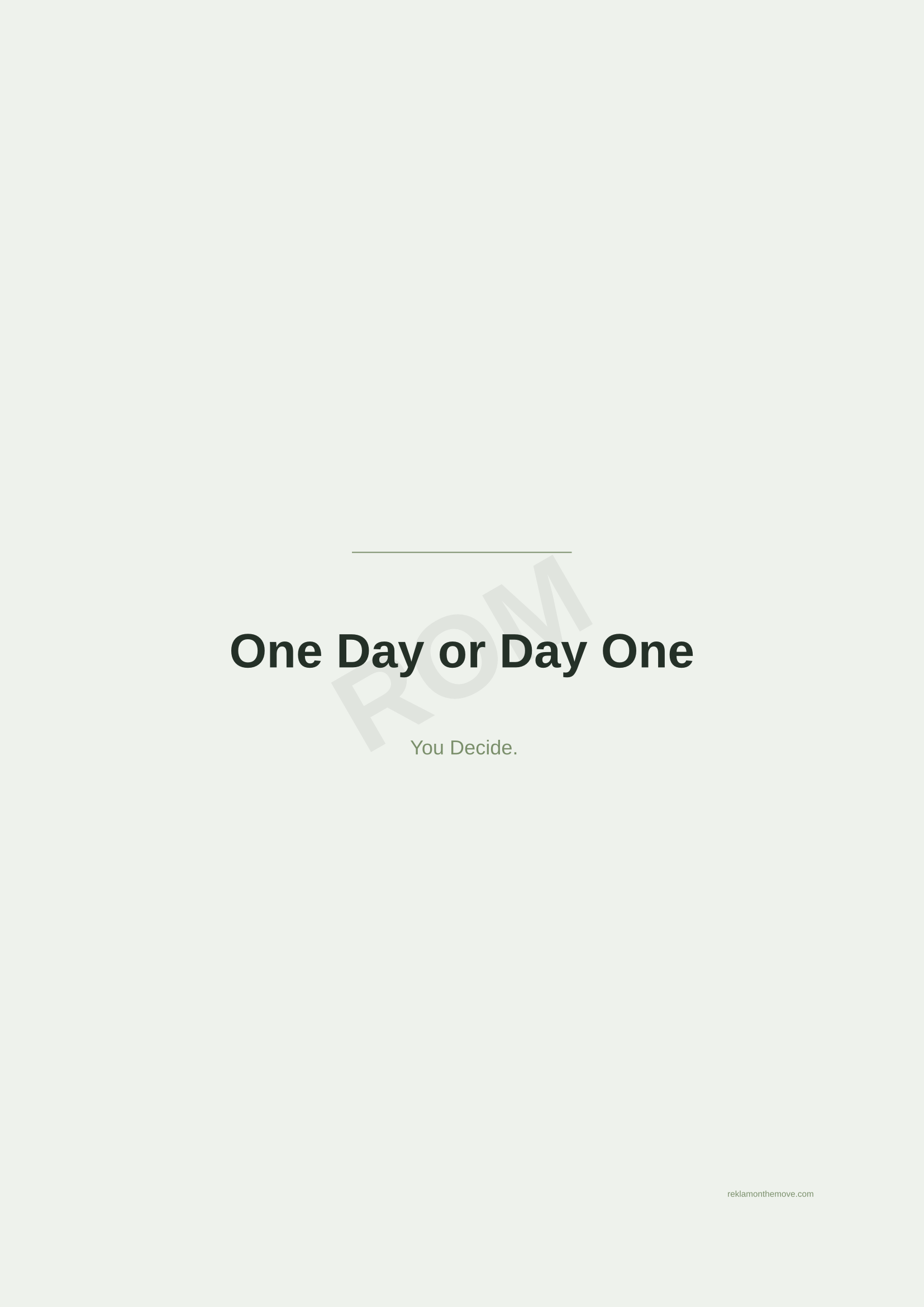 One Day or Day One · Adaçayı — ROM dijital ürün önizlemesi (filigranlı)
