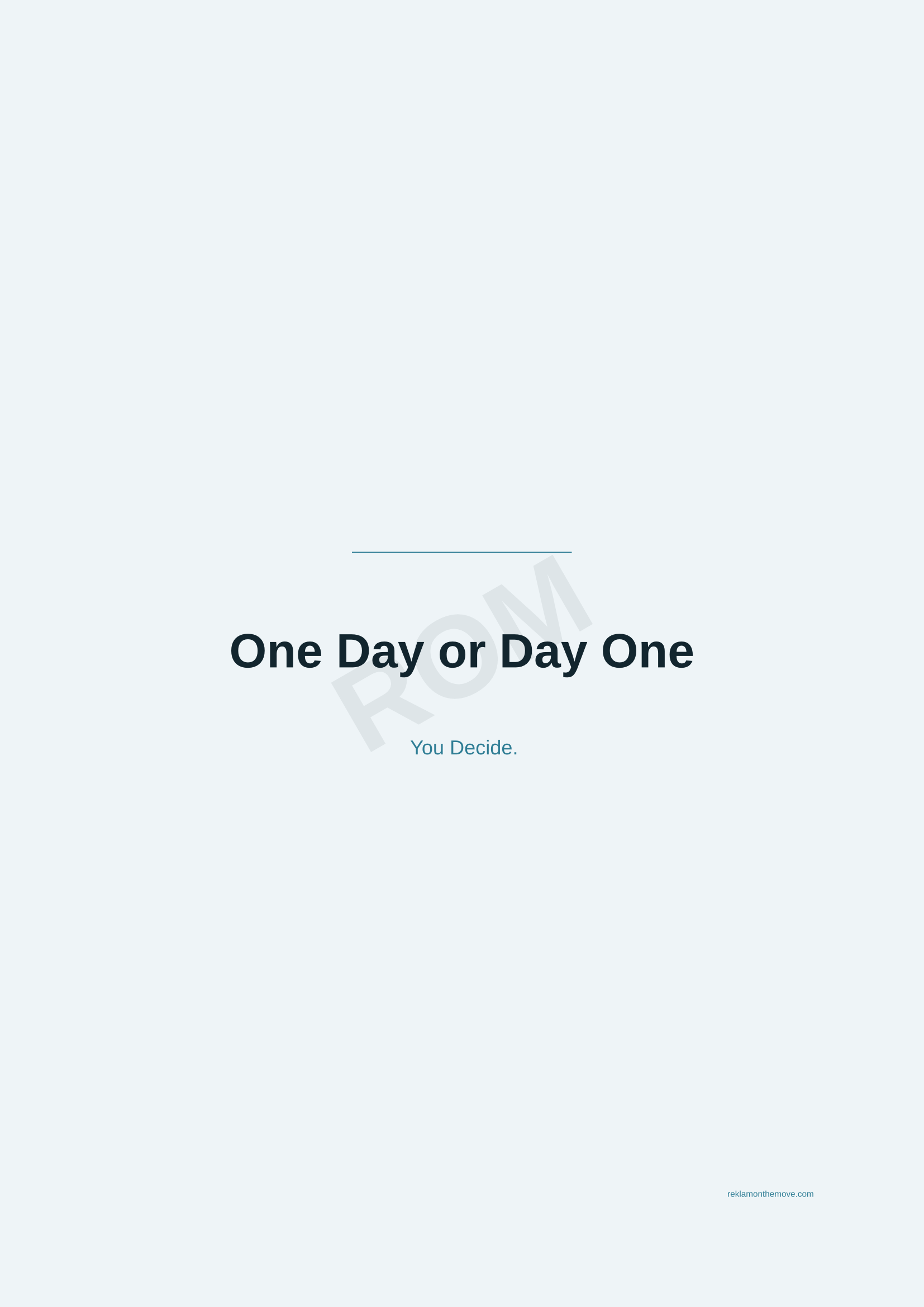 One Day or Day One · Okyanus — ROM dijital ürün önizlemesi (filigranlı)