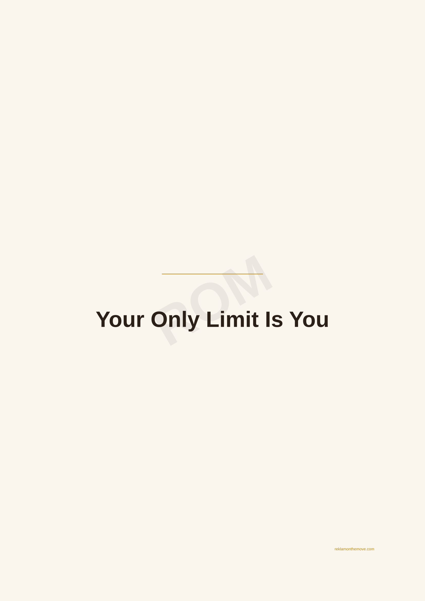 Your Only Limit Is You · Espresso — ROM dijital ürün önizlemesi (filigranlı)