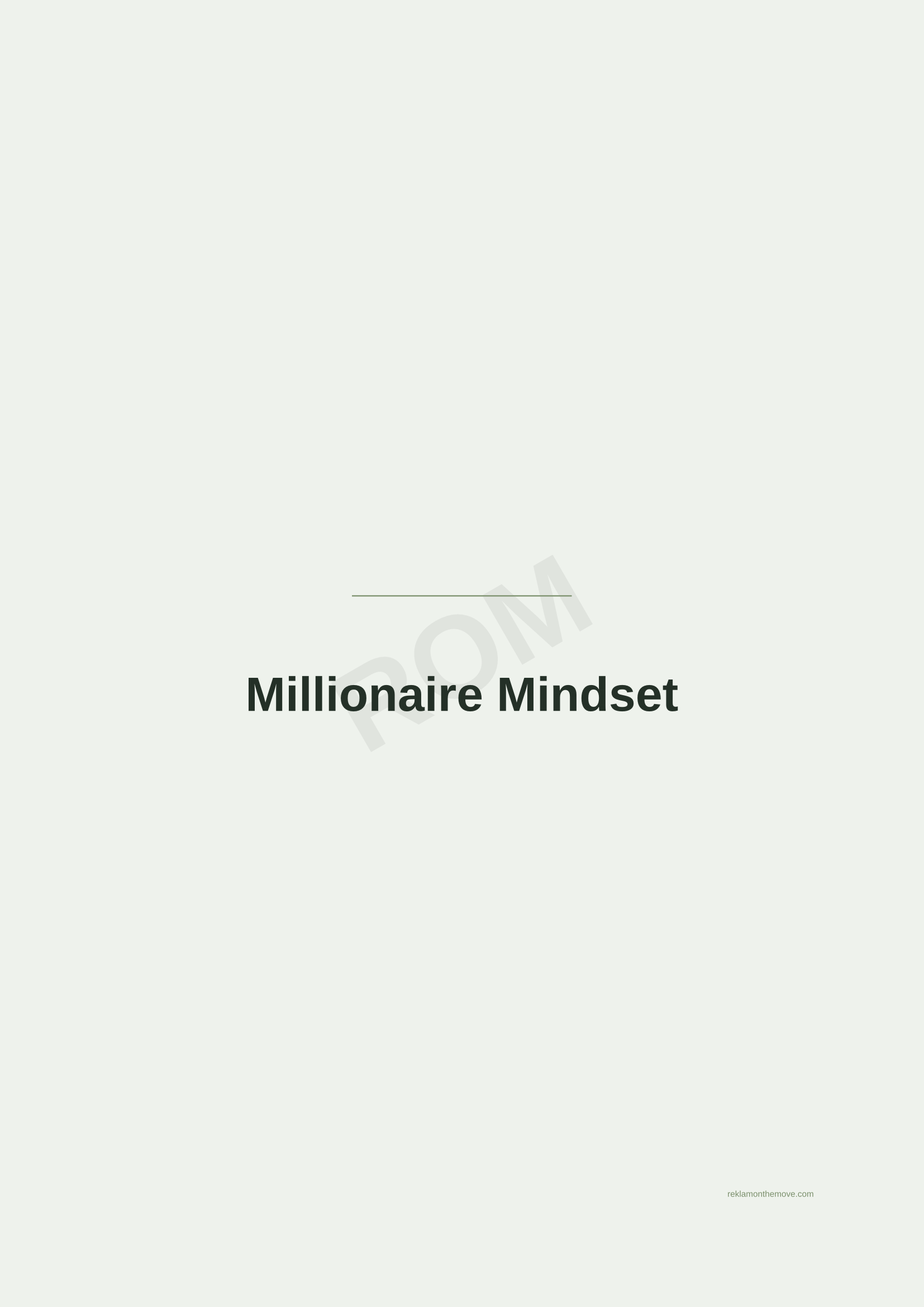 Millionaire Mindset · Adaçayı — ROM dijital ürün önizlemesi (filigranlı)