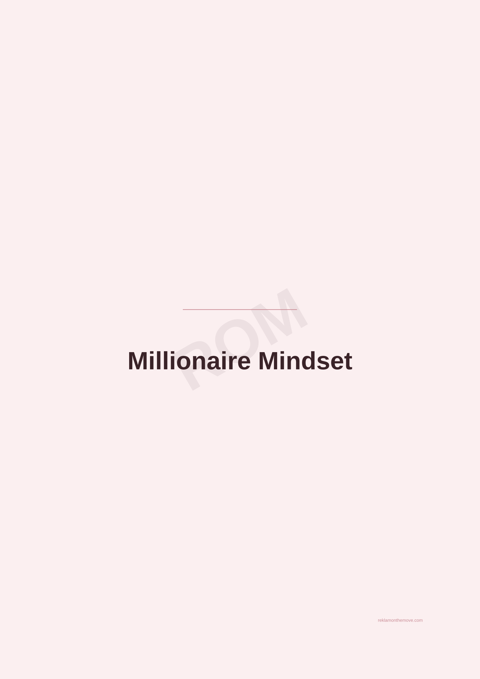 Millionaire Mindset · Gül — ROM dijital ürün önizlemesi (filigranlı)